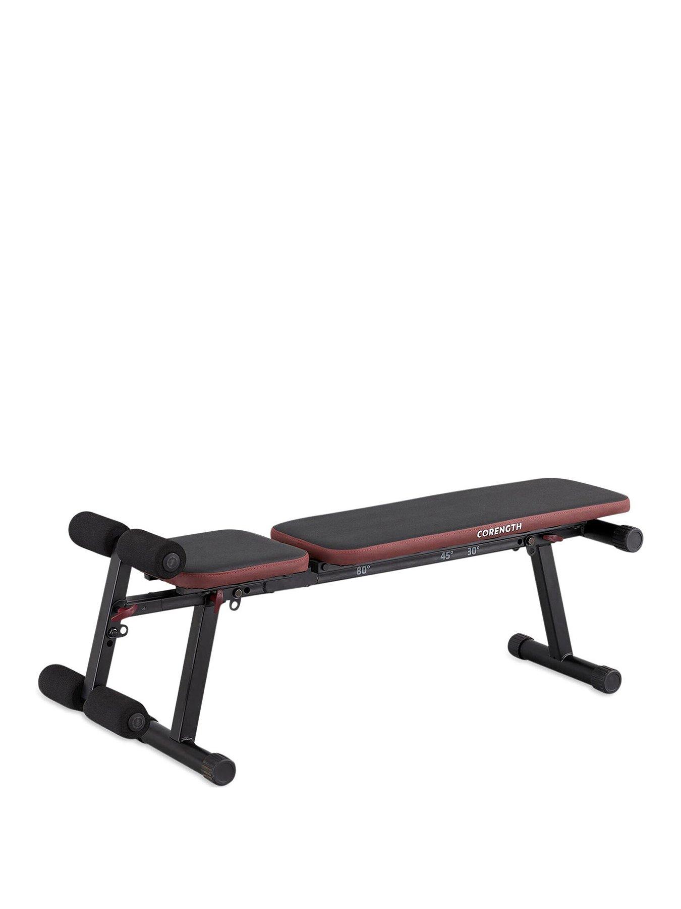 undefined Fold-Down Incline Weights Bench With Leg Bar 500 Fold