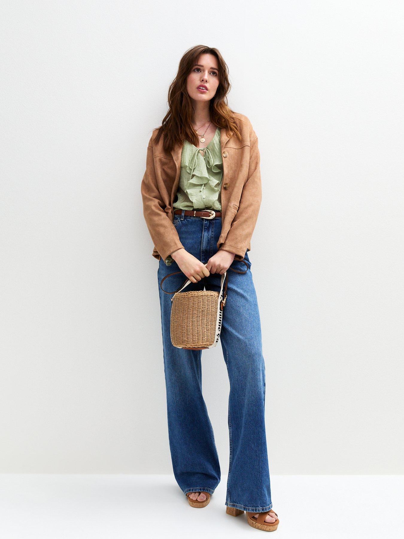 new-look-textured-ruffle-tie-shell-top-greenback