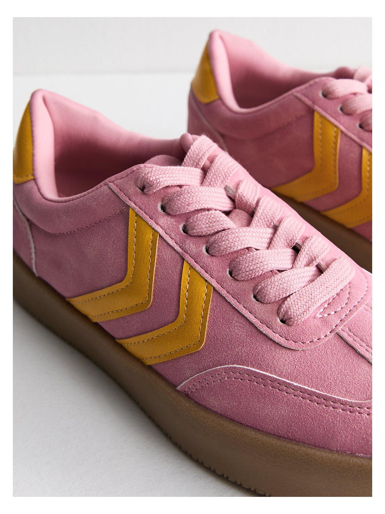 new-look-pink-faux-suede-panelled-flatform-trainersdetail
