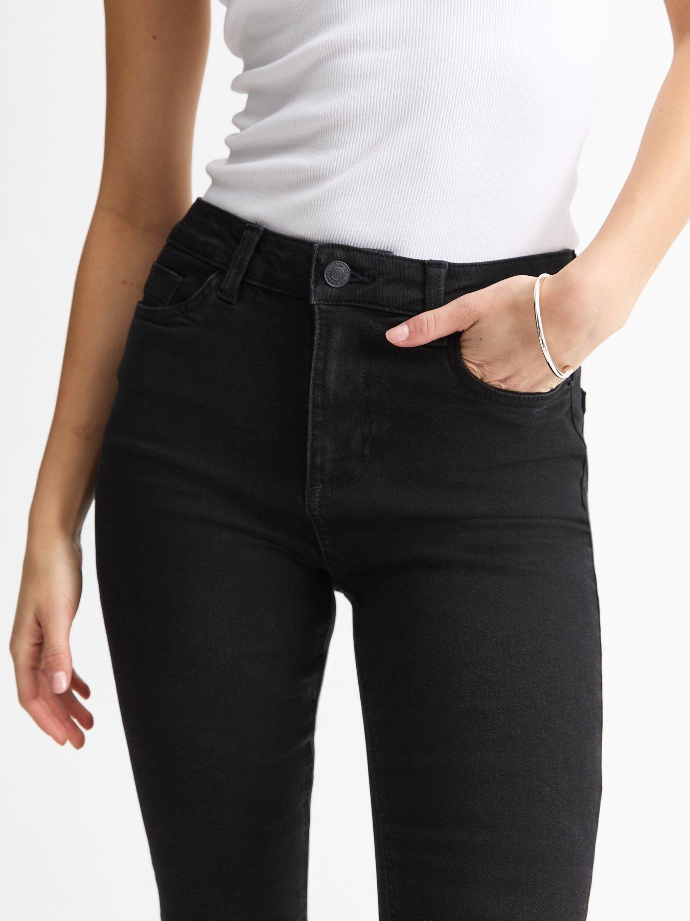 Image 6 of 6 of New Look Mid Rise Skinny Jeans - Washed Black