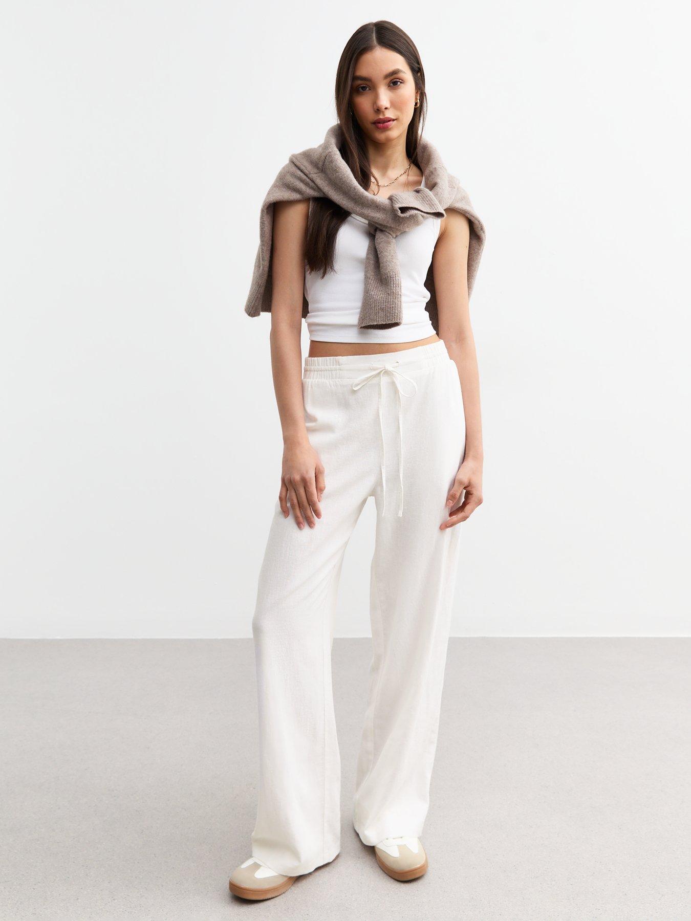 new-look-linen-blend-drawstring-waist-trousers-white