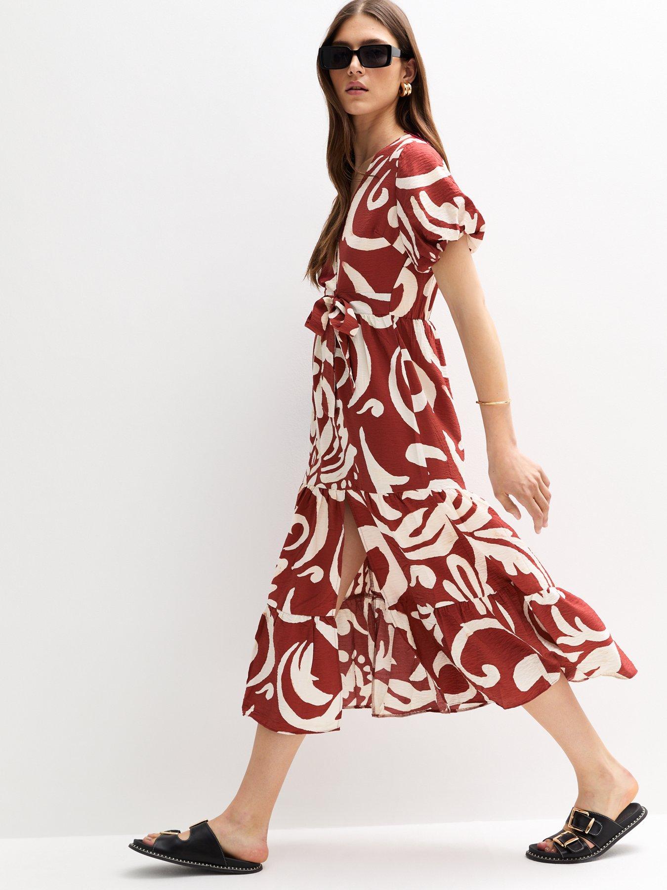 new-look-sarahbeth-tier-wrap-midi-redback