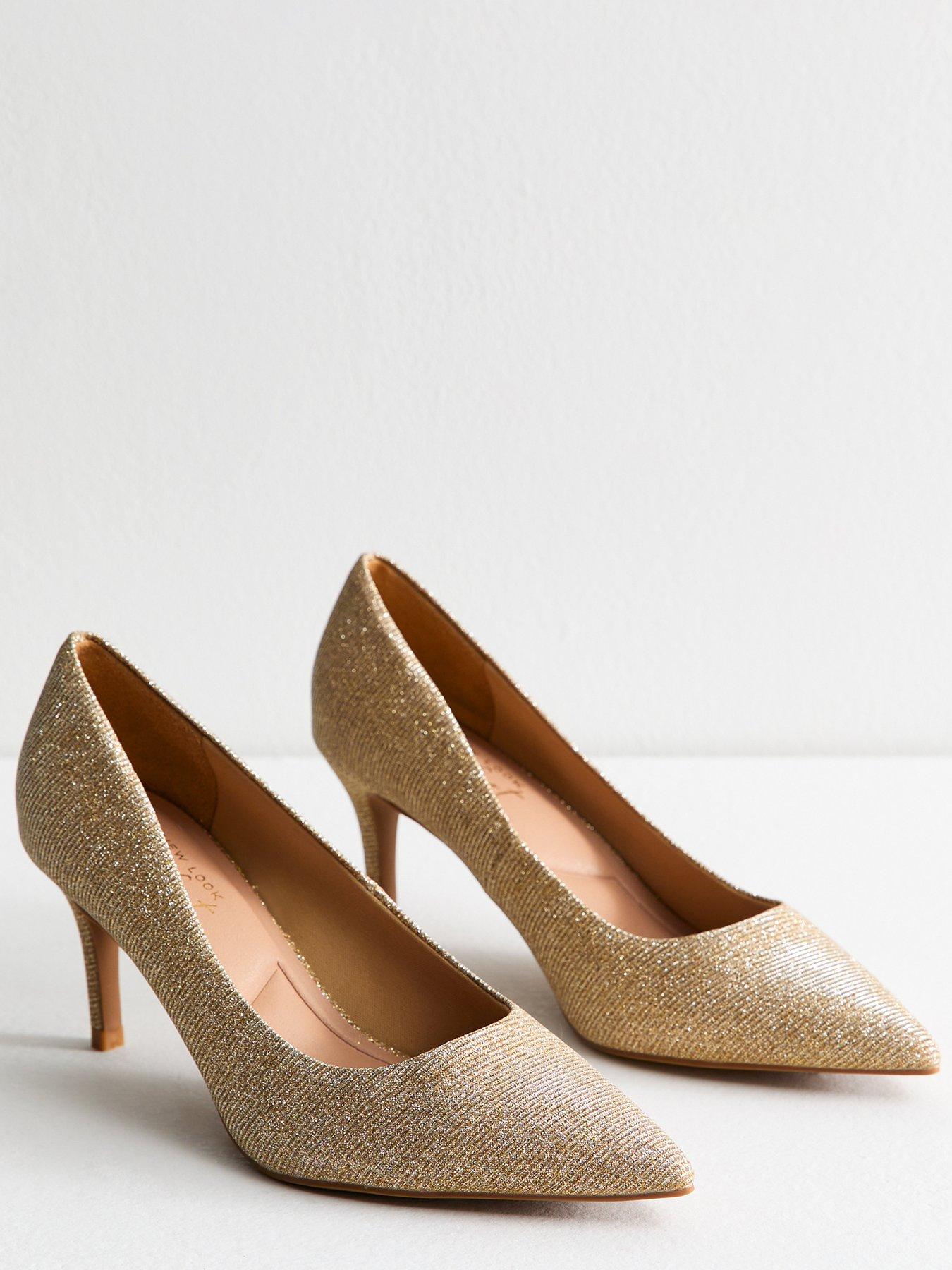 New Look Gold Metallic Court Shoes Very Ireland