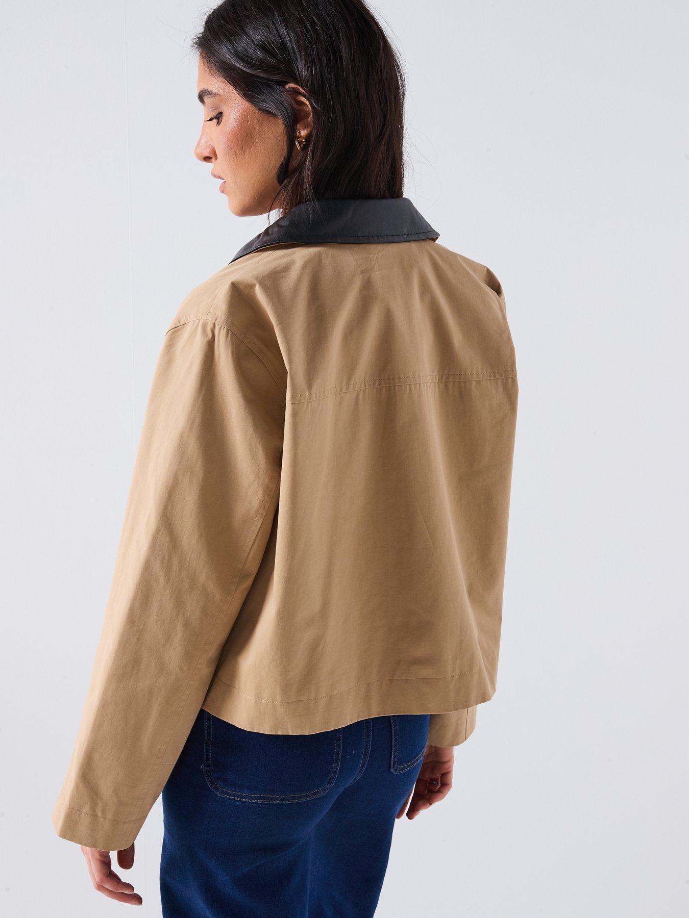 Image 2 of 5 of Only Collar Utility Jacket - Beige