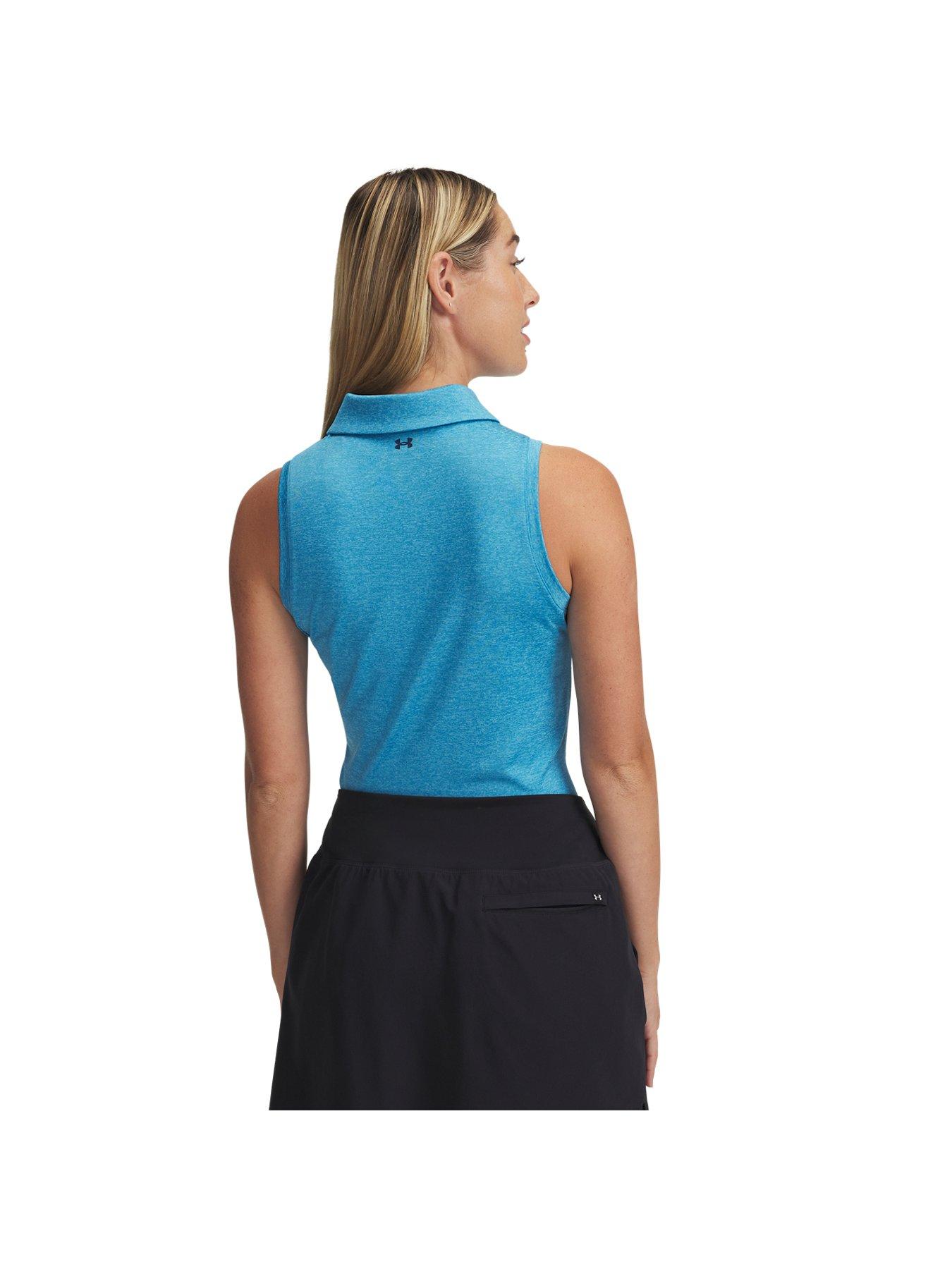 under-armour-womens-golf-playoff-sl-polo-t-shirt-ether-bluestillFront