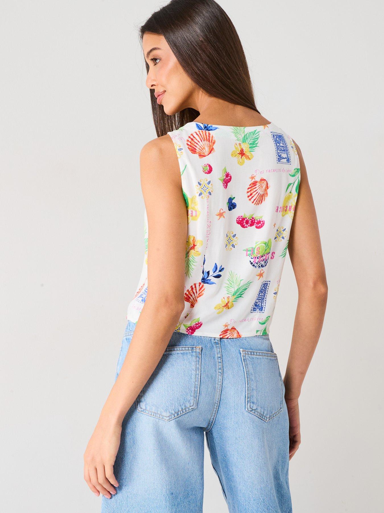 only-tie-front-summer-print-top-whitestillFront