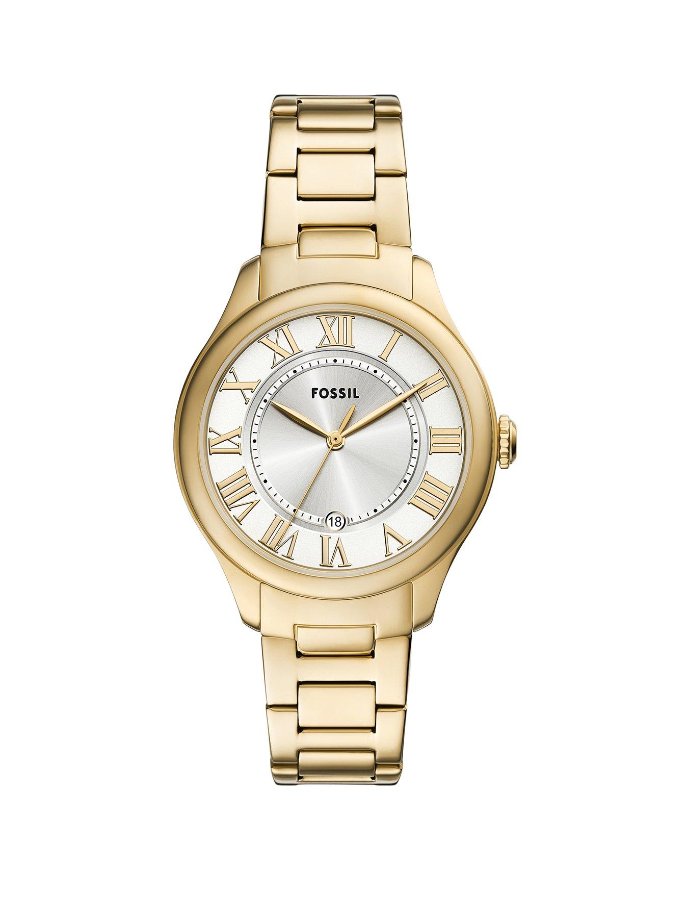 undefined Women's Gilmore 3-Hand Date, Gold-Tone Stainless Steel Watch, ES5395
