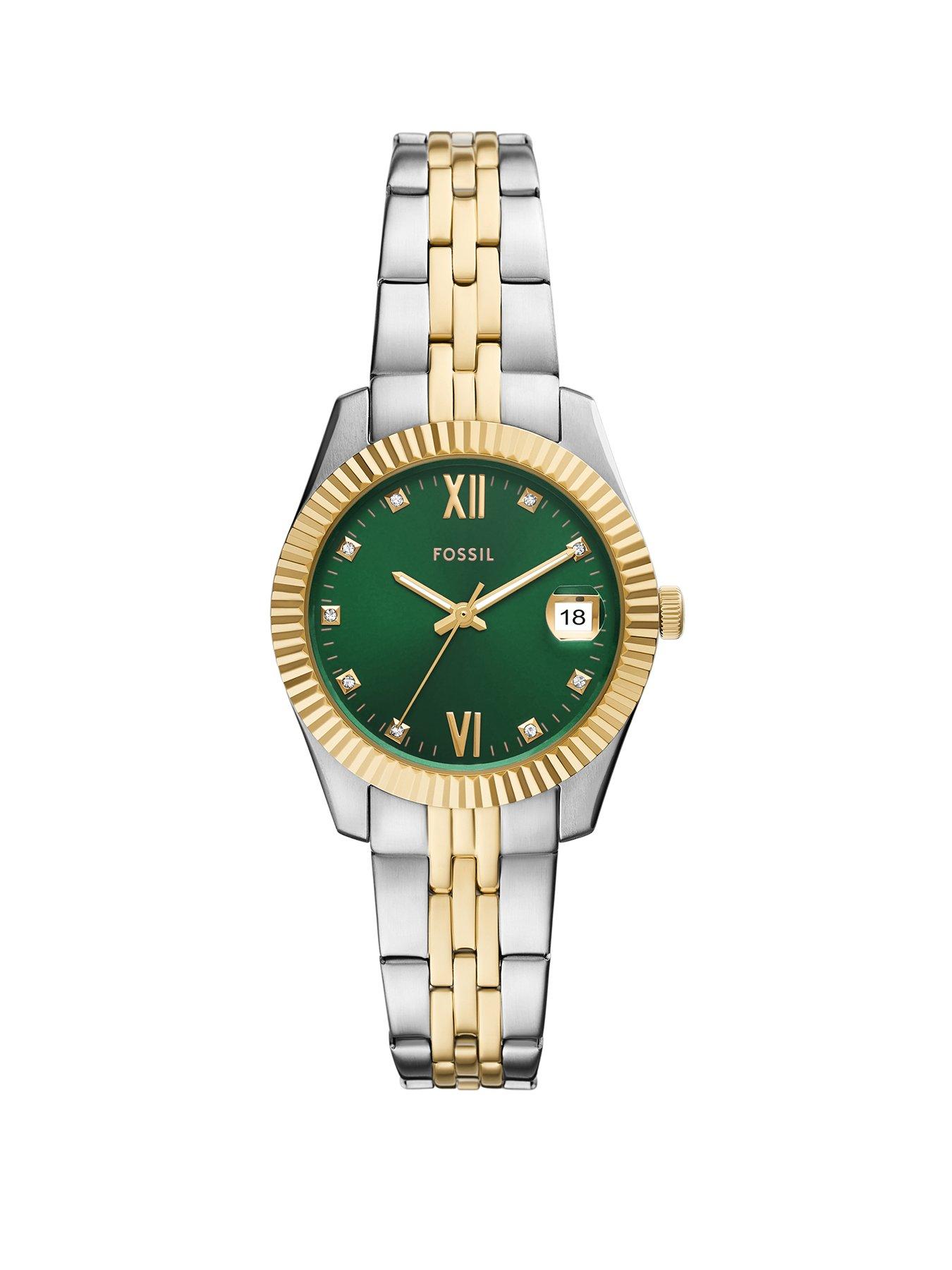 Fossil Women's Scarlette 3-Hand Date, Stainless Steel Watch ES5388