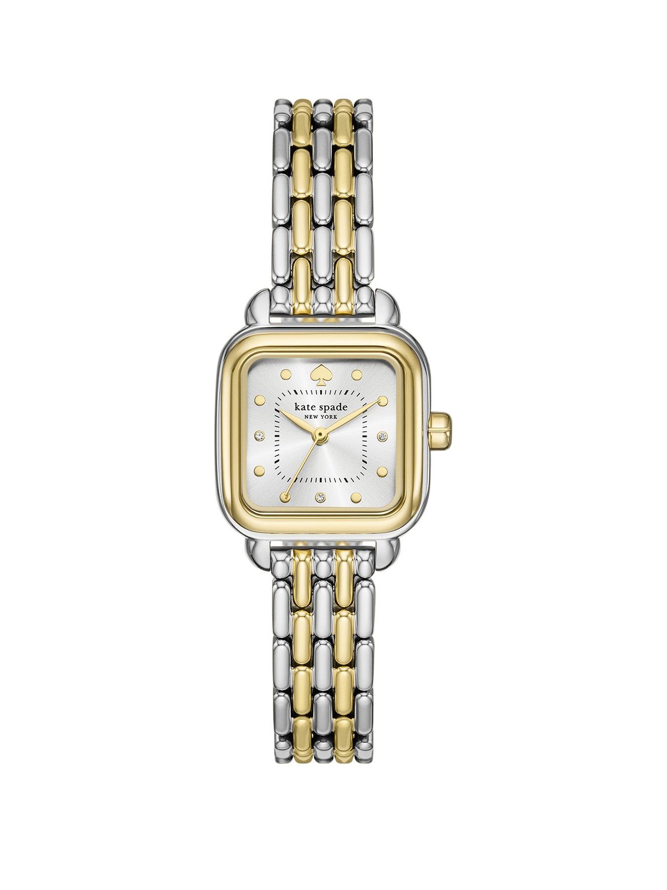 undefined kate spade new york women's gracie square three-hand, stainless steel watch, KSW1863