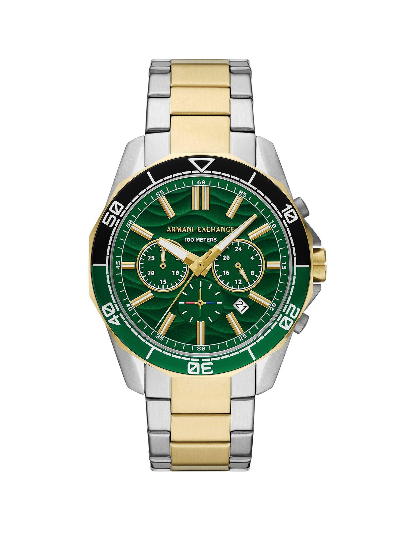 Armani Exchange Men's Chronograph, 2-Tone Stainless Steel Watch, AX1966