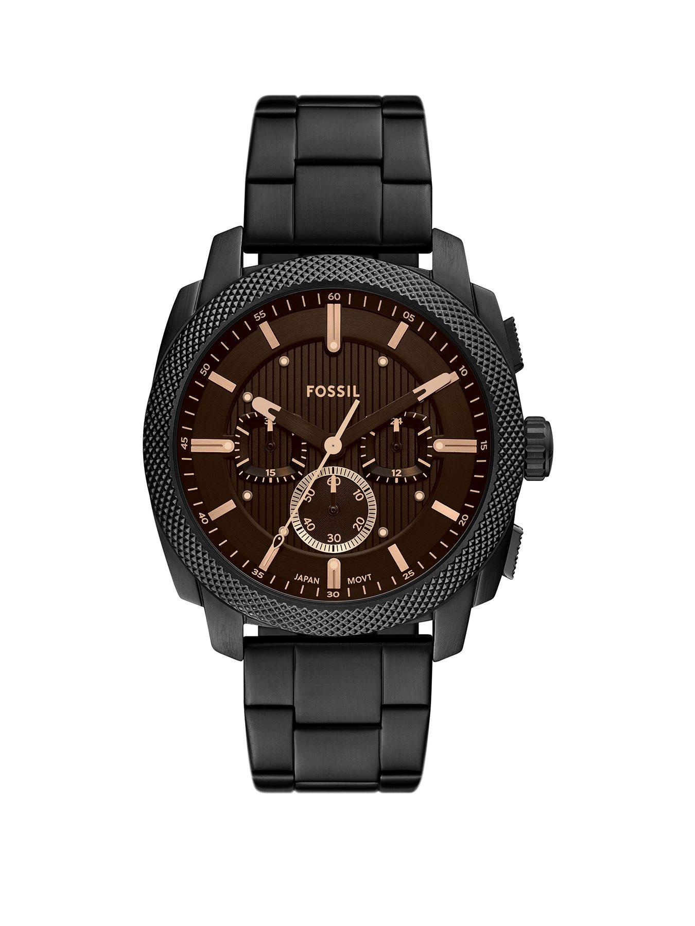 undefined Men's Machine Chronograph Black Stainless Steel Watch FS6097
