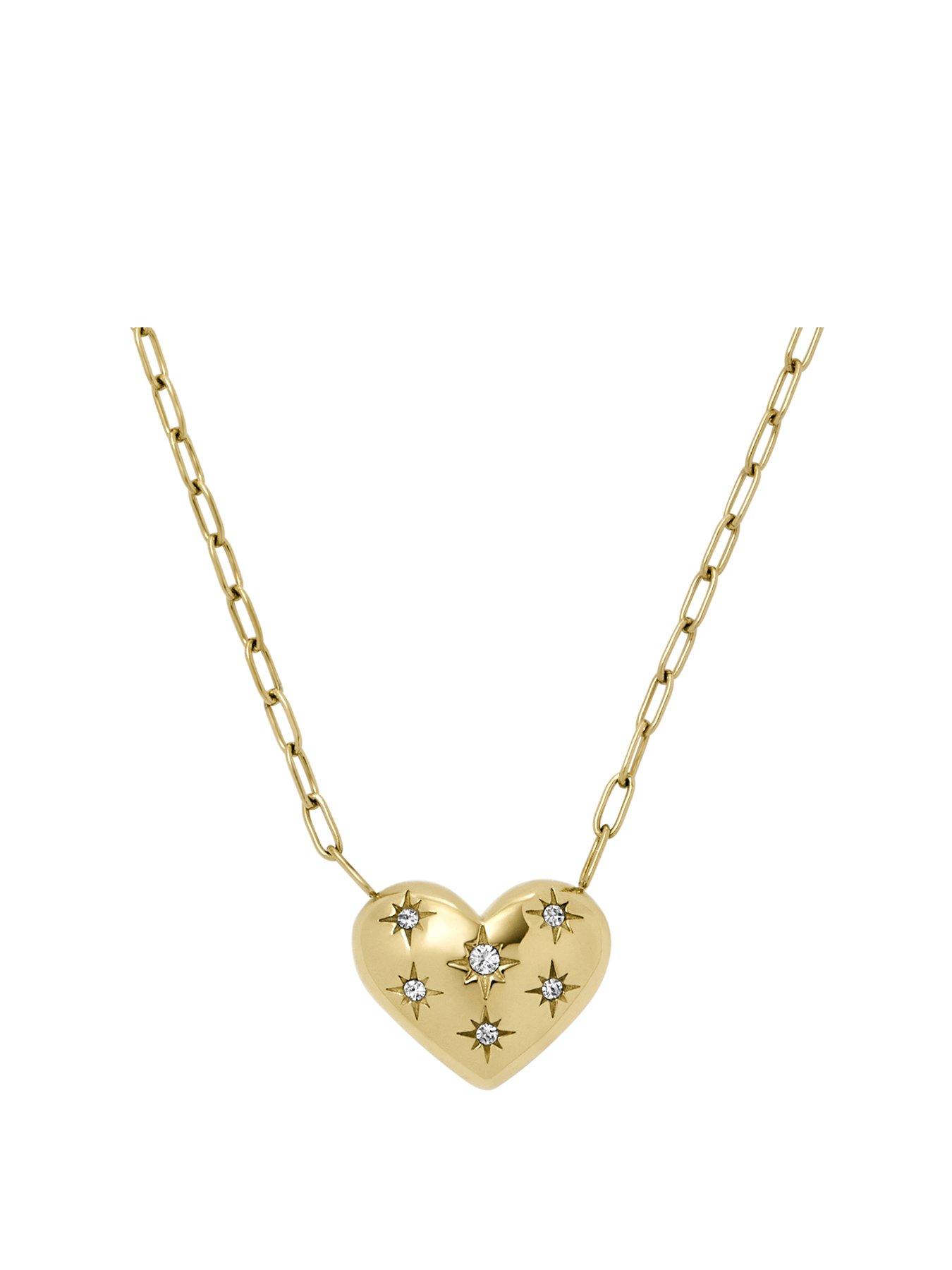 undefined Women's Sadie All My Love Gold-Tone Stainless Steel Heart Pendant Necklace [JF04856710]