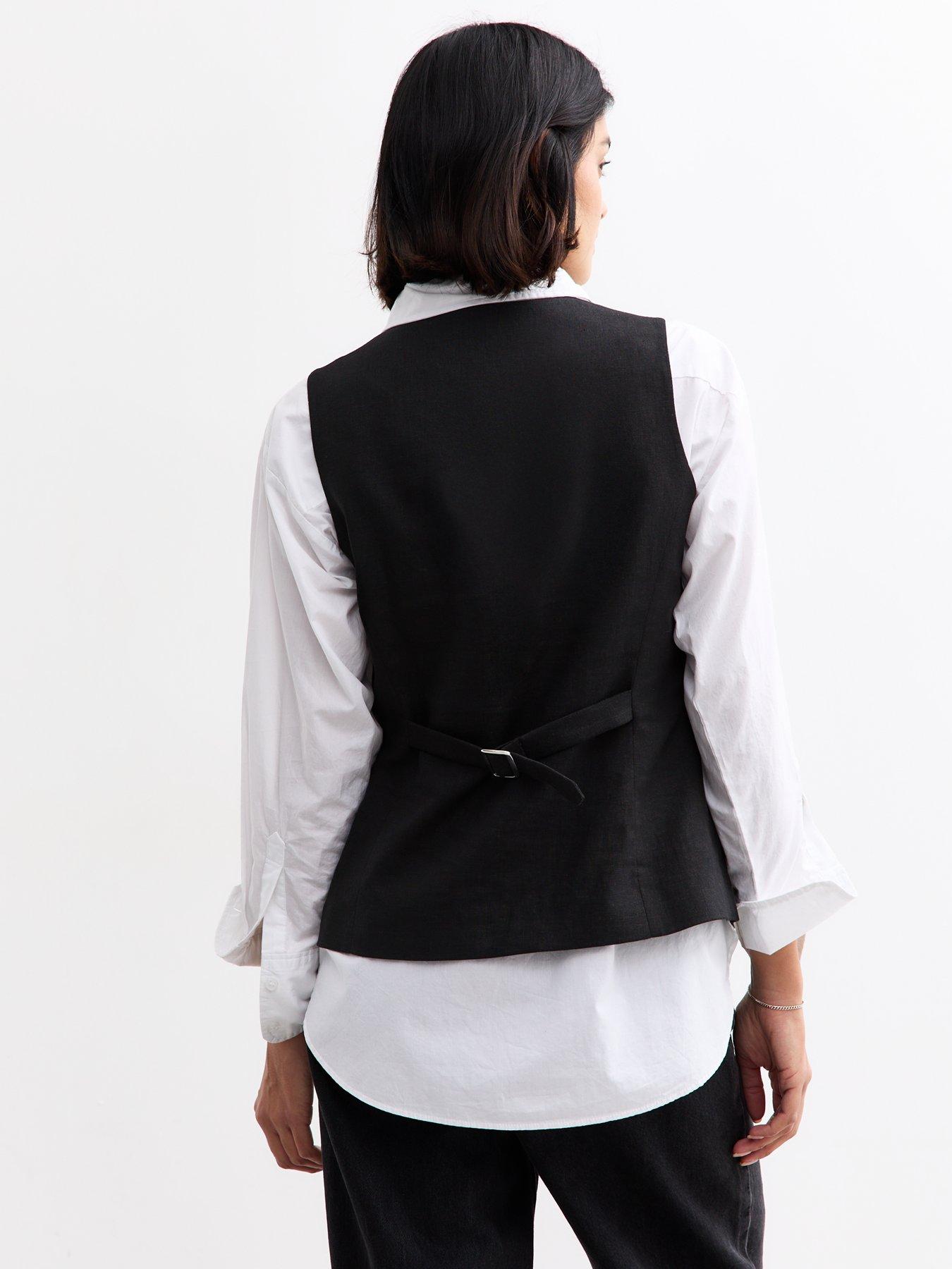 new-look-crew-neck-linen-blend-waistcoat-blackstillFront