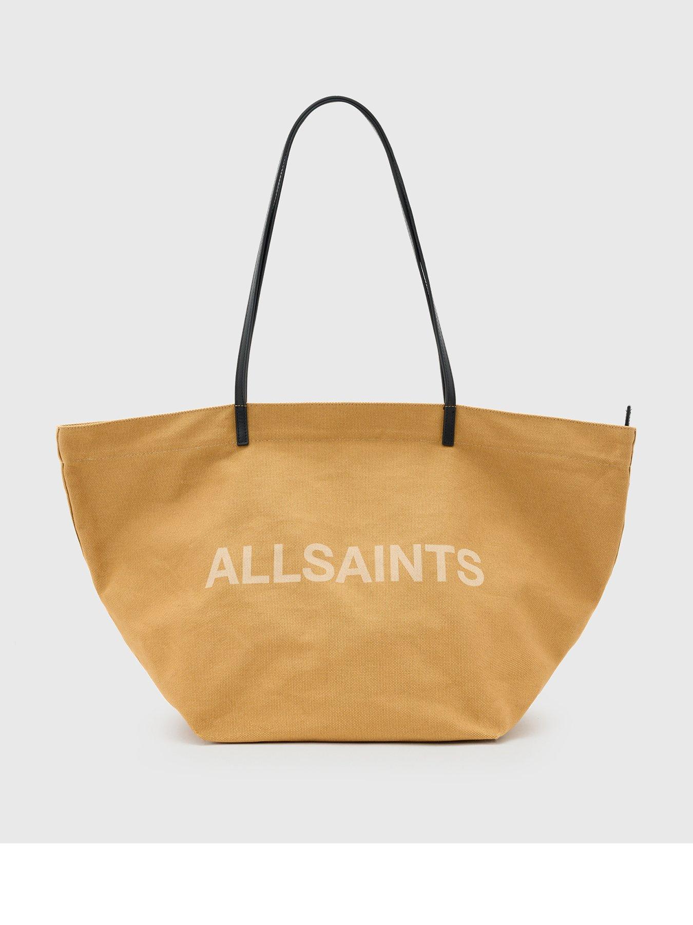Image 1 of 5 of AllSaints Serafina Canvas Tote - Brown