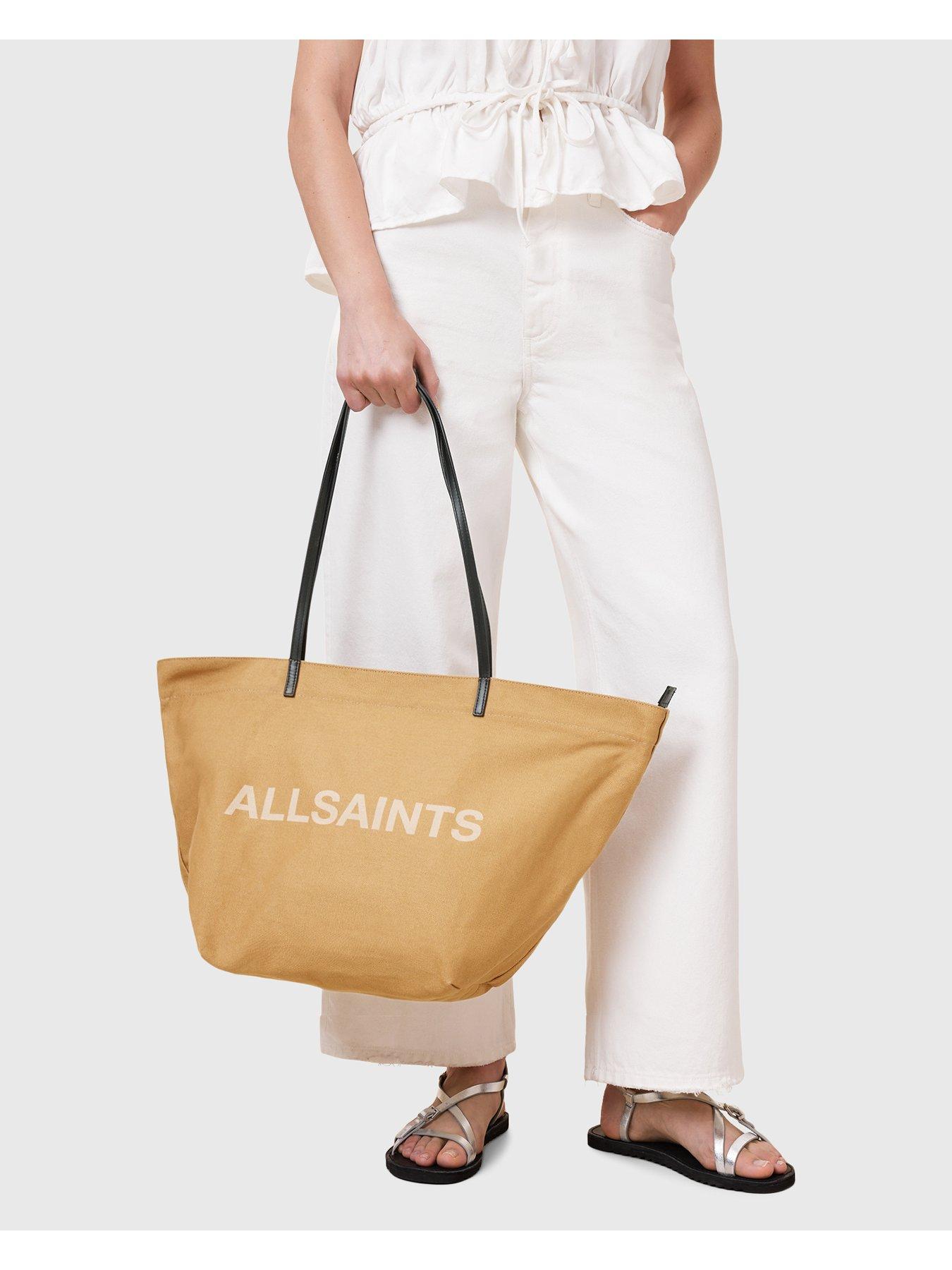Image 4 of 5 of AllSaints Serafina Canvas Tote - Brown