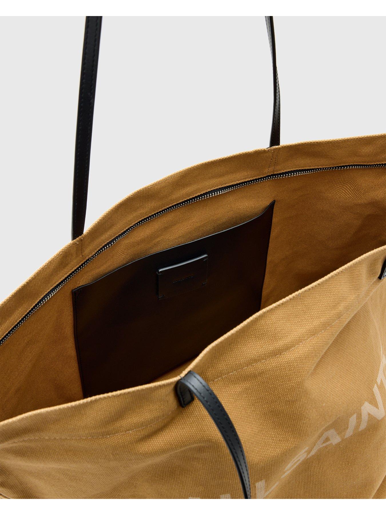 Image 5 of 5 of AllSaints Serafina Canvas Tote - Brown