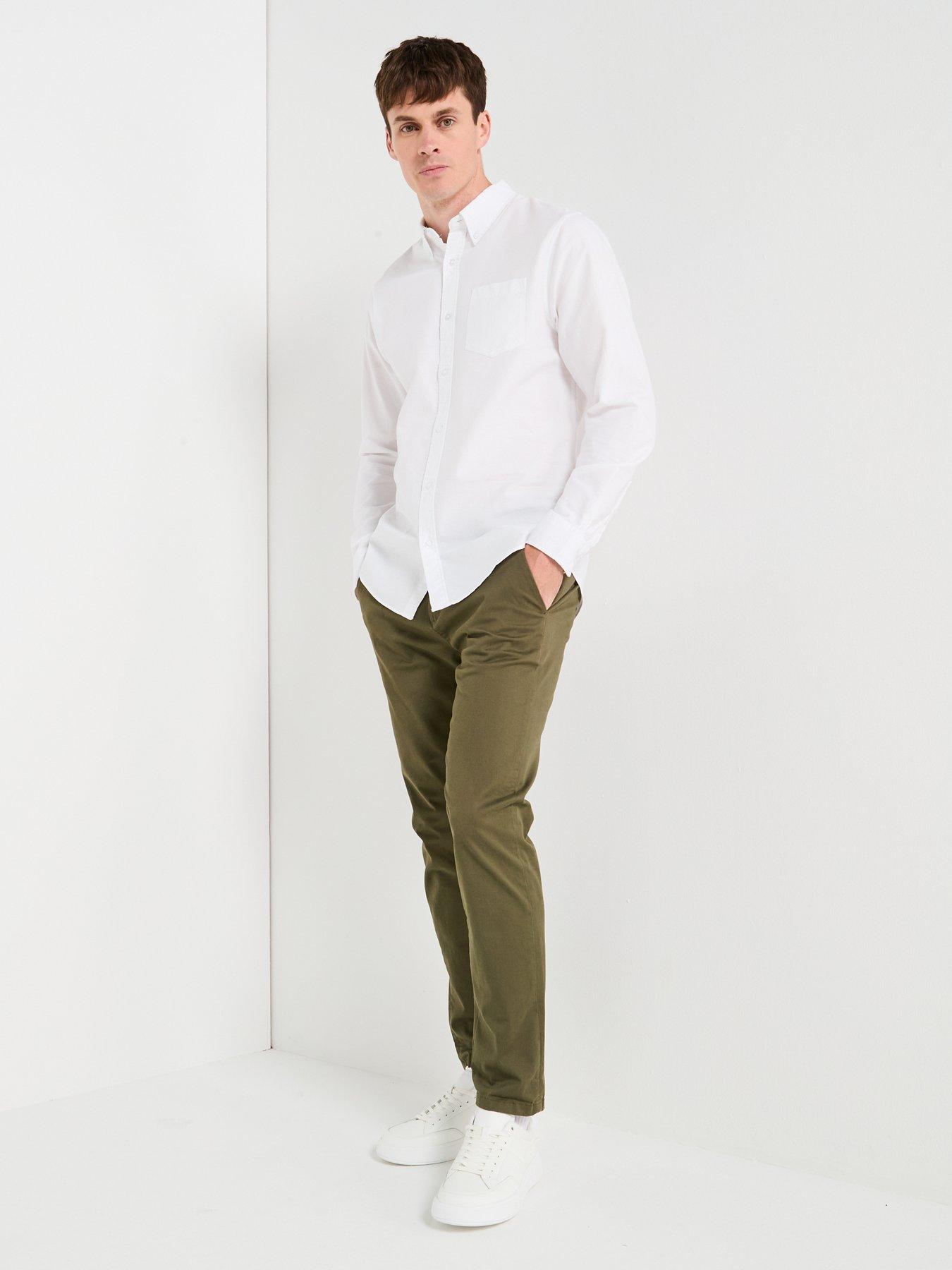 Image 3 of 6 of The Very Collection Pure Cotton Long Sleeve Button Down Oxford Shirt - White
