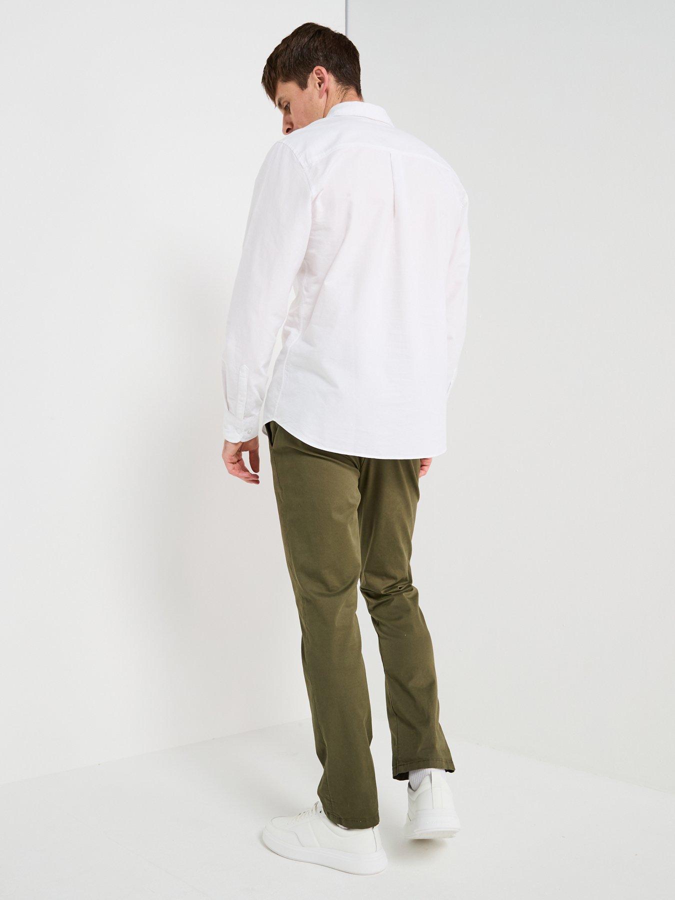 Image 6 of 6 of The Very Collection Pure Cotton Long Sleeve Button Down Oxford Shirt - White