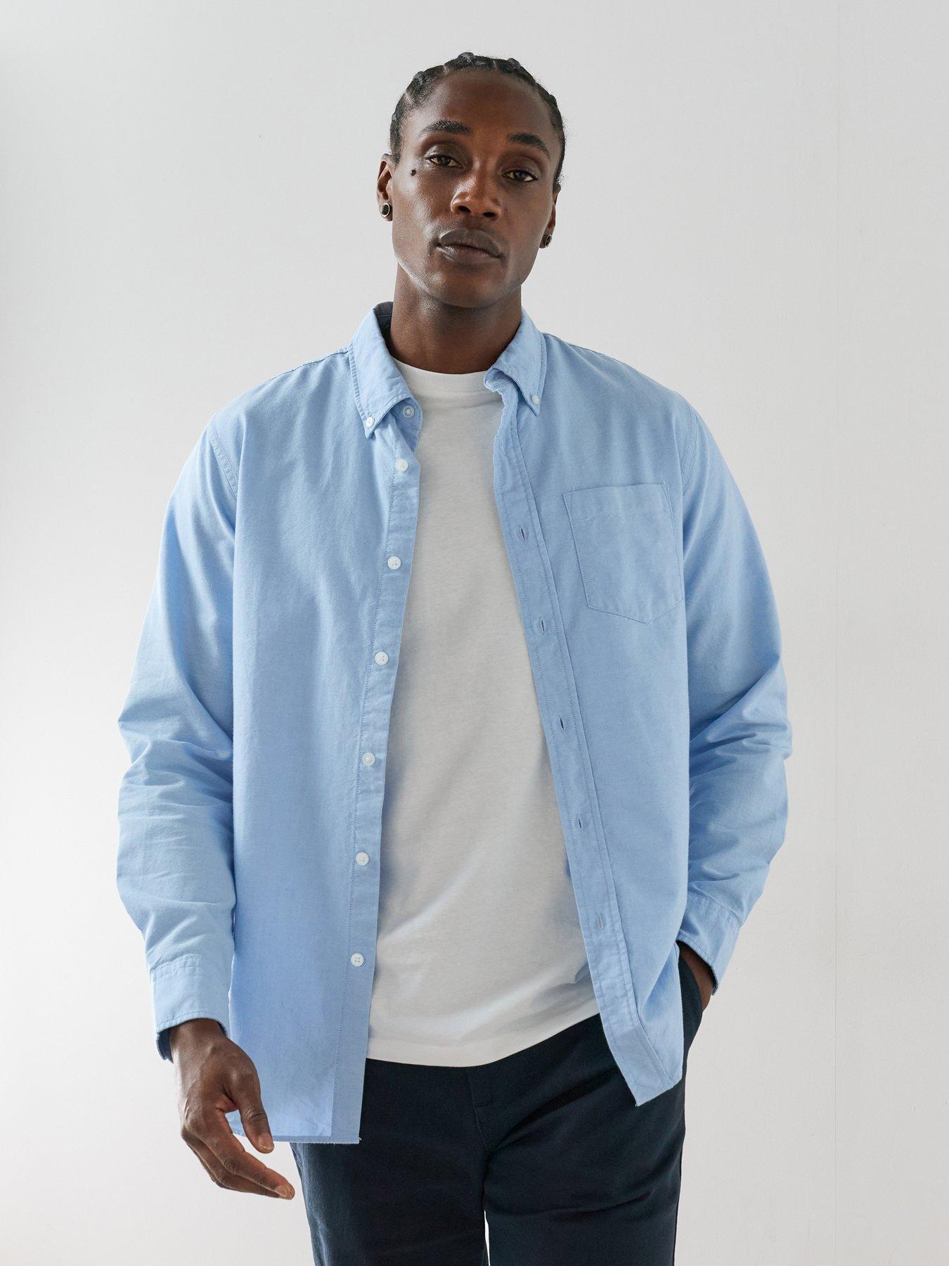 the-very-collection-pure-cotton-long-sleeve-button-down-oxford-shirt-light-blue