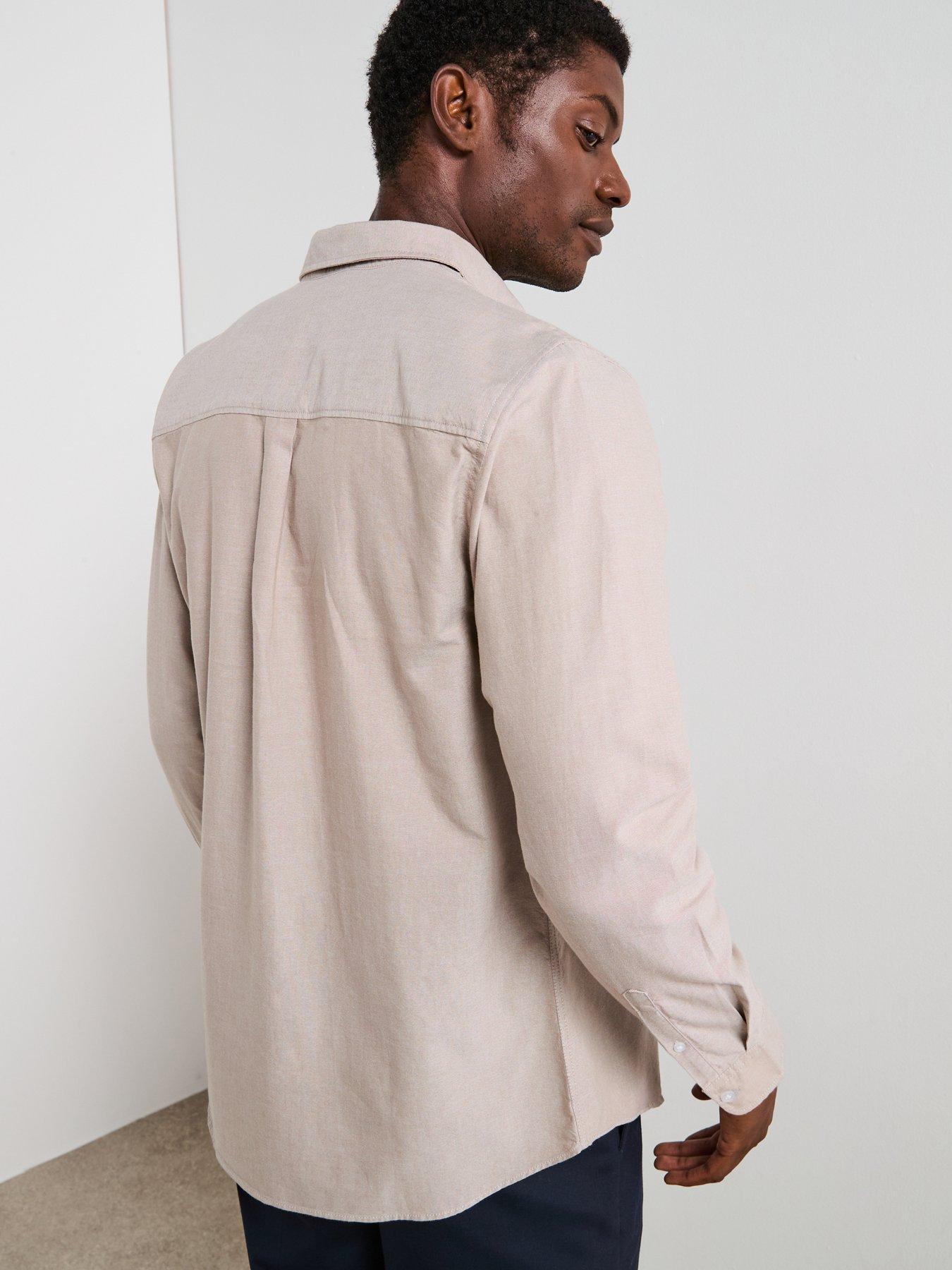 Image 2 of 6 of The Very Collection Long Sleeve Button Down Oxford Shirt - Beige