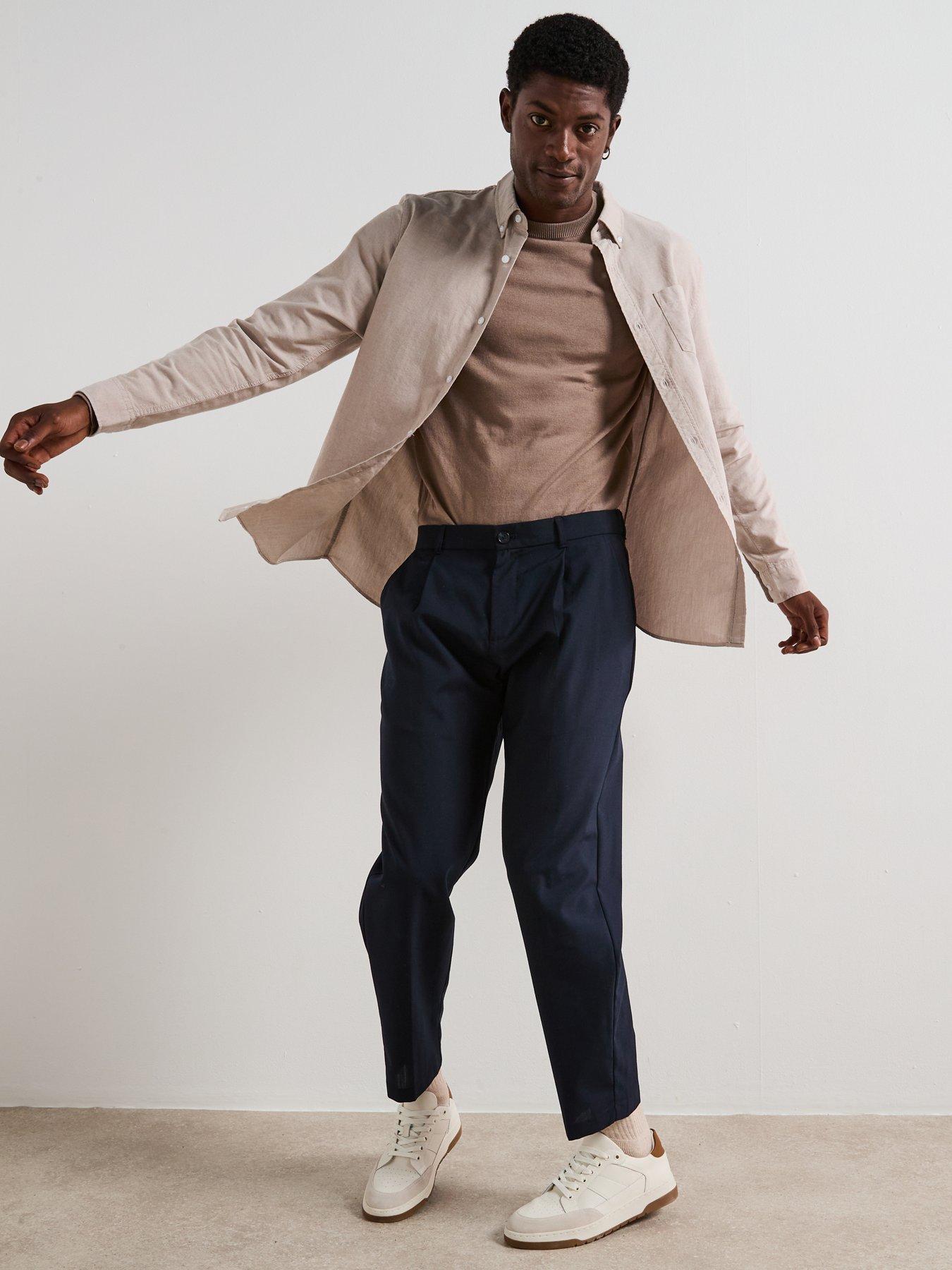 Image 3 of 6 of The Very Collection Long Sleeve Button Down Oxford Shirt - Beige