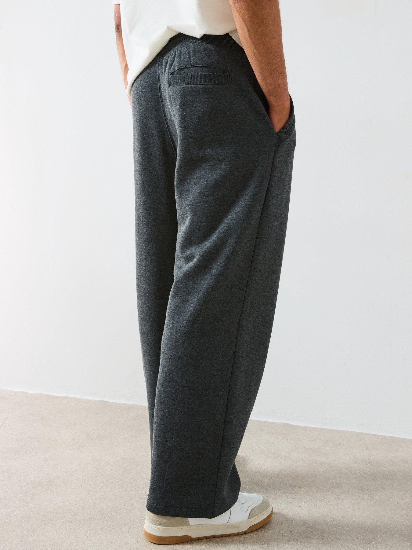 Image 2 of 6 of Very Man Essential Oversized Open Hem Joggers - Charcoal