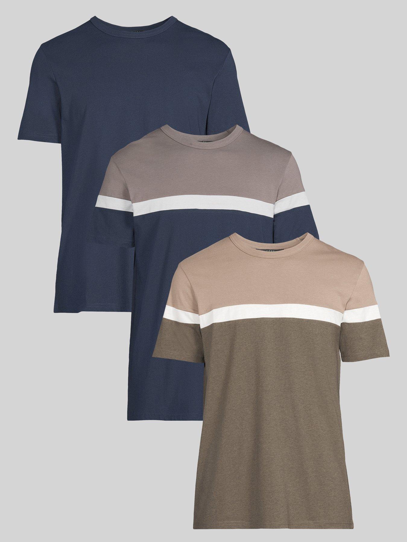 Very Man Cut and Sew T-Shirt 3 Pack - Multi