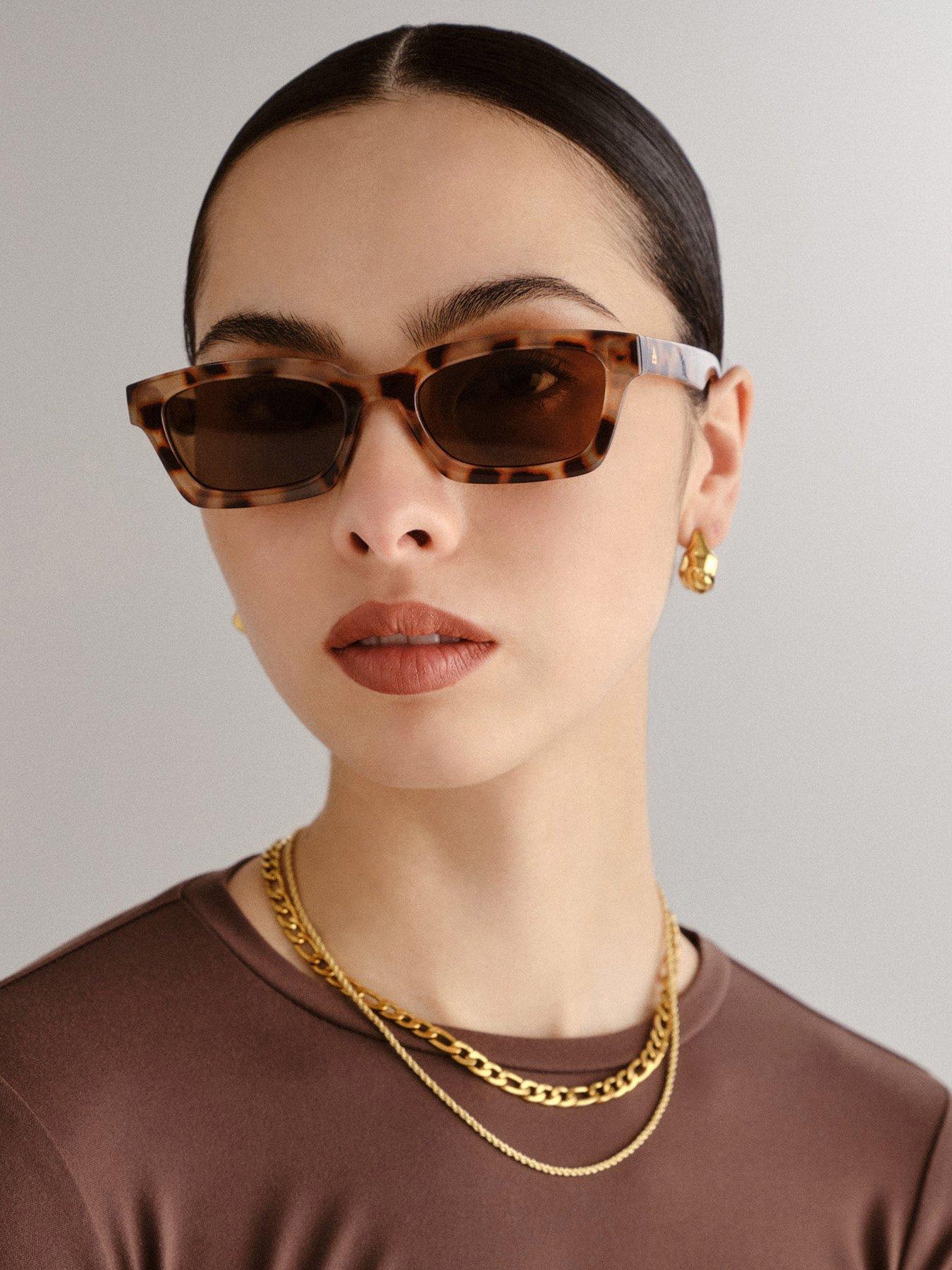 Image 1 of 3 of Aire Sculptor Cookie Tort Sunglasses - Brown