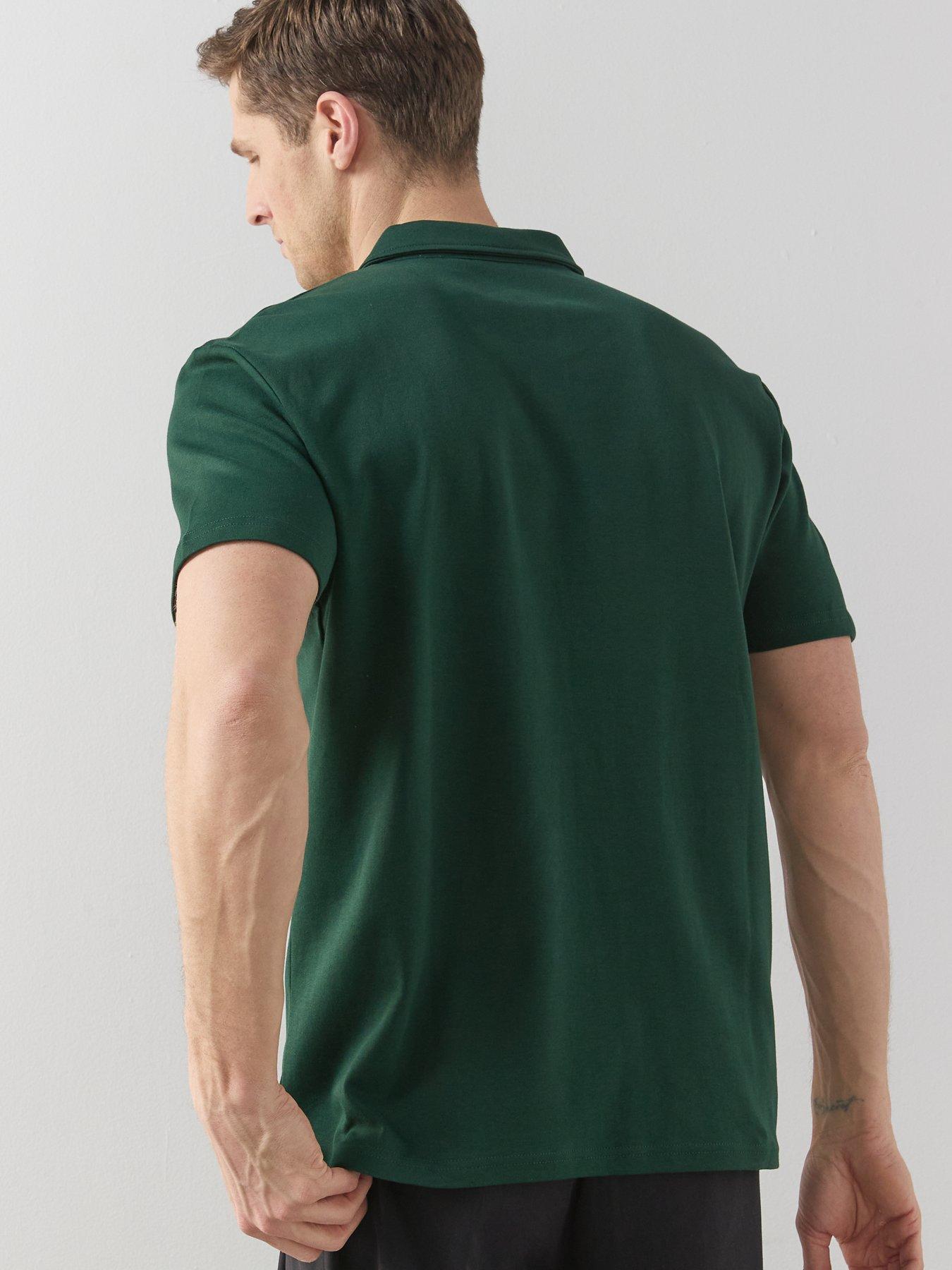 Image 2 of 6 of Very Man Interlock Popper Polo Top - Green