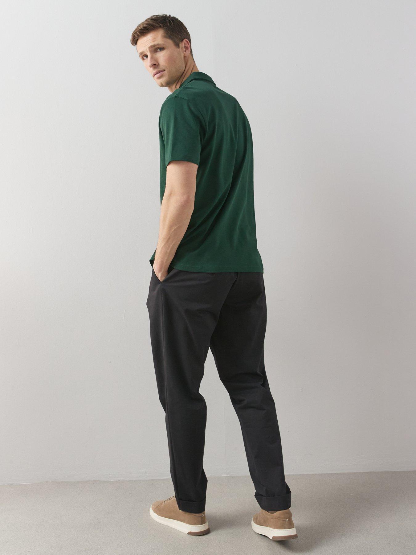 Image 6 of 6 of Very Man Interlock Popper Polo Top - Green