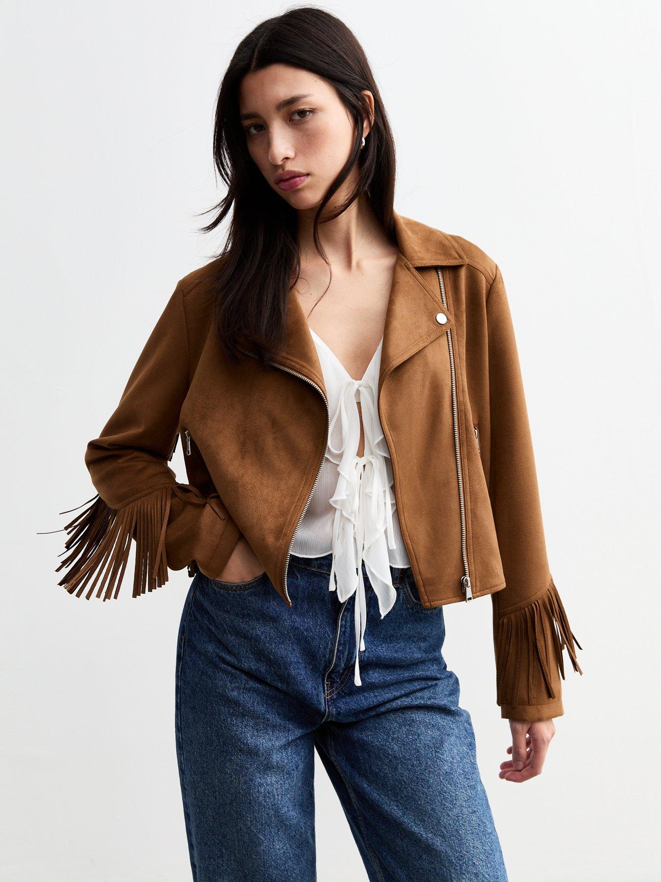 new-look-tan-fringe-trimmed-faux-suede-jacket