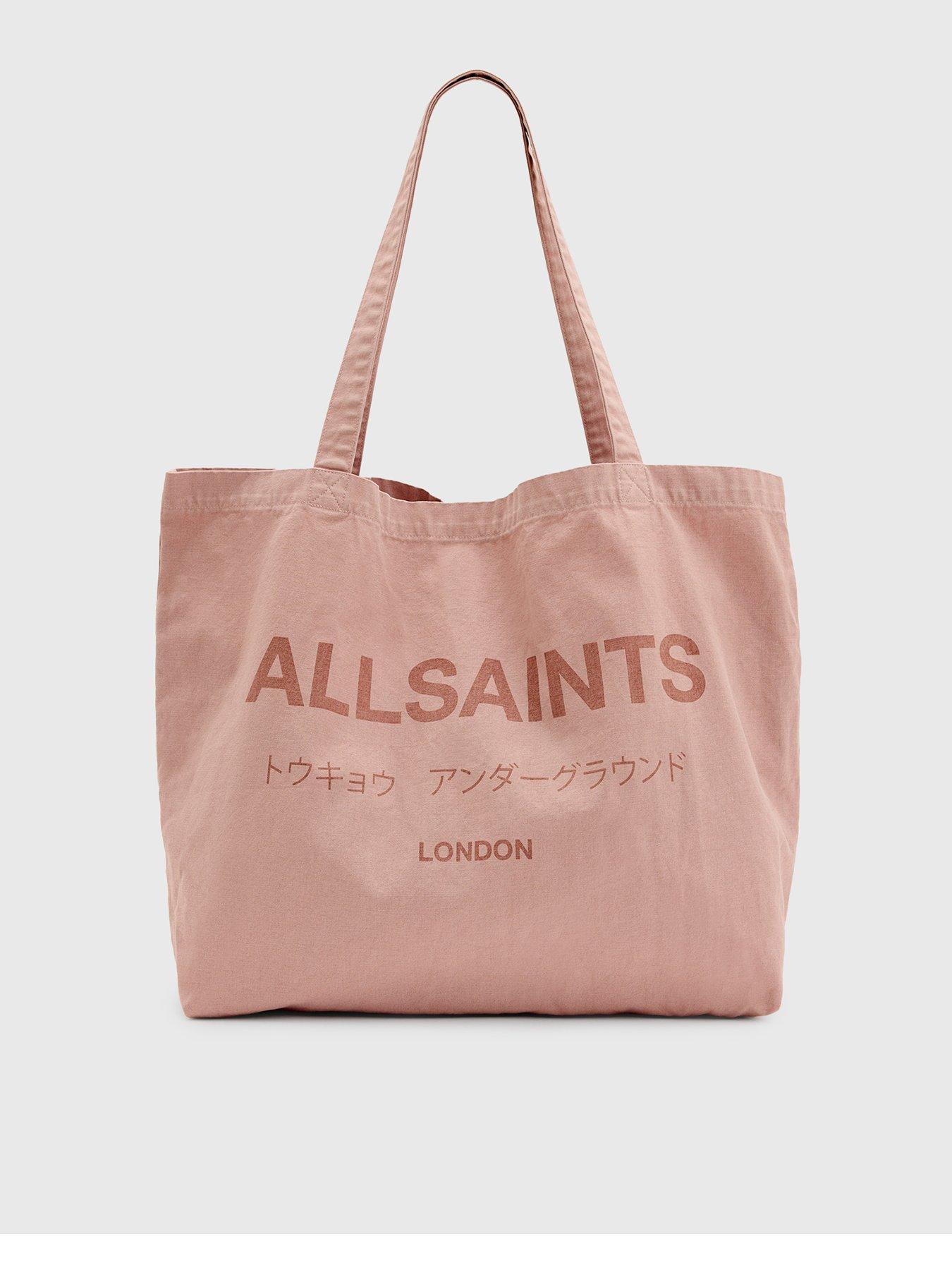 Image 1 of 5 of AllSaints Underground Tote Bag - Light Pink