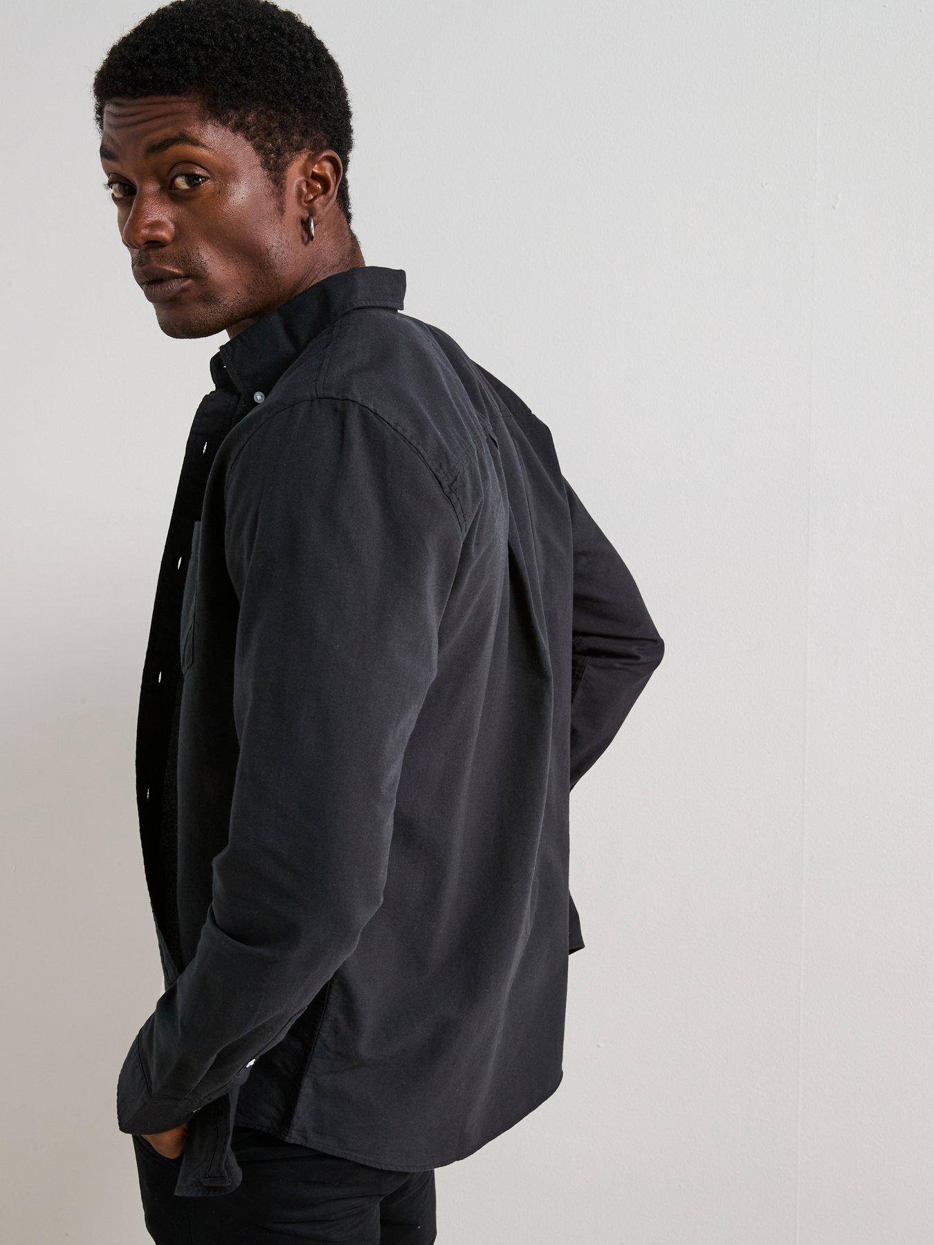 the-very-collection-long-sleeve-button-down-oxford-shirt-blackstillFront