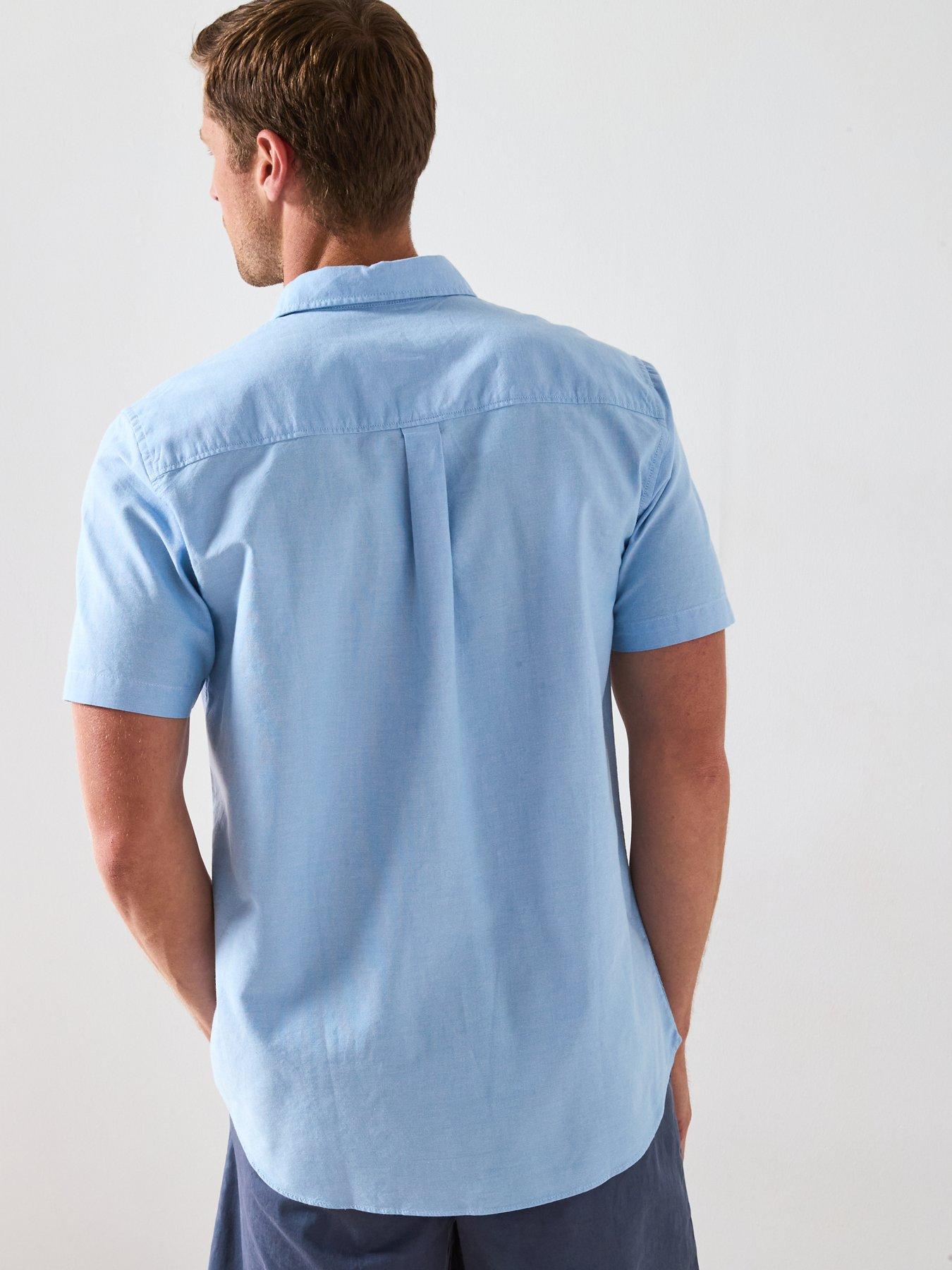 the-very-collection-pure-cotton-short-sleeve-button-down-oxford-shirt-light-bluedetail