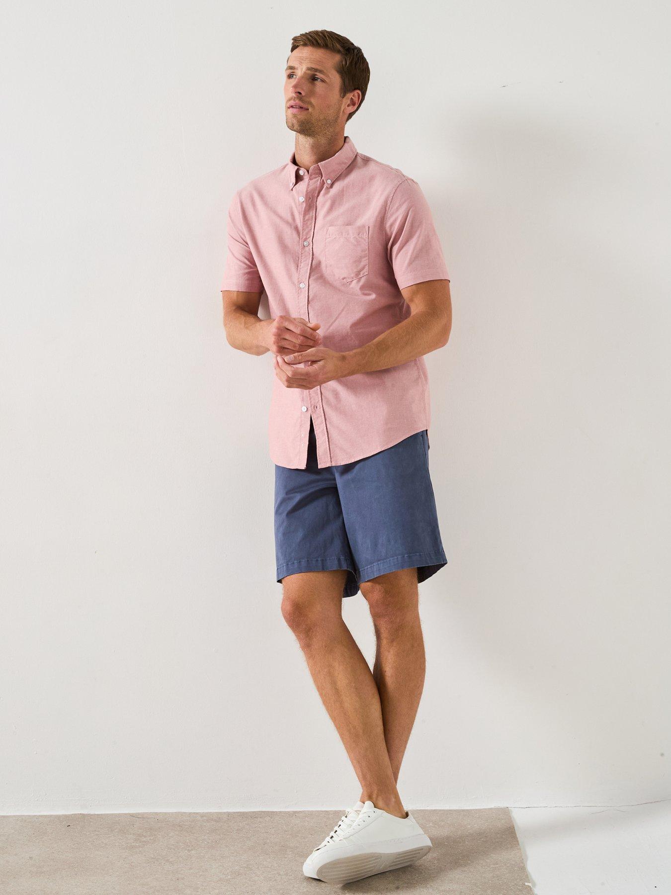 very-man-short-sleeve-button-down-oxford-shirt-pinkback