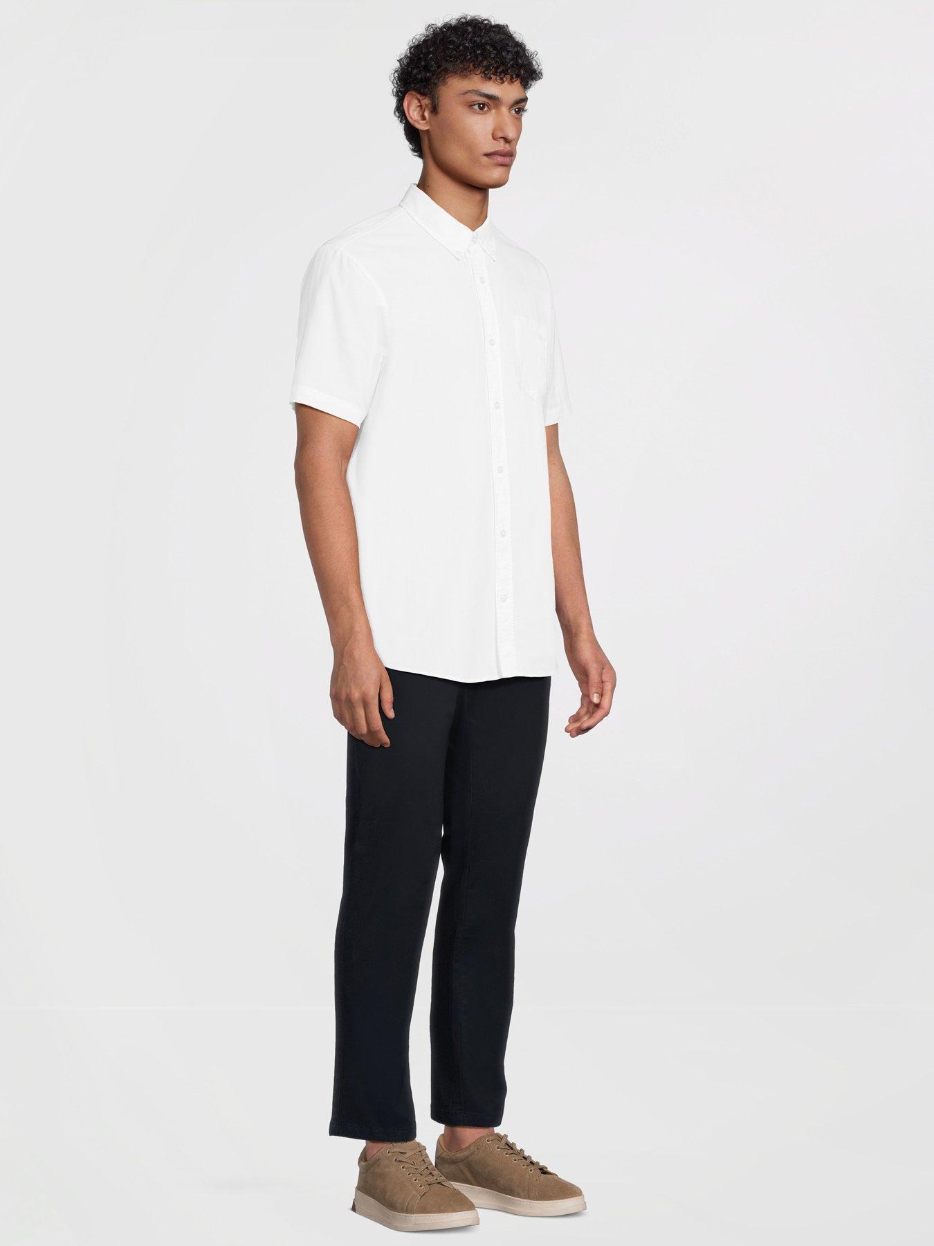 Image 4 of 6 of The Very Collection 2 Pack Pure Cotton Short Sleeve Oxford Shirts - Navy