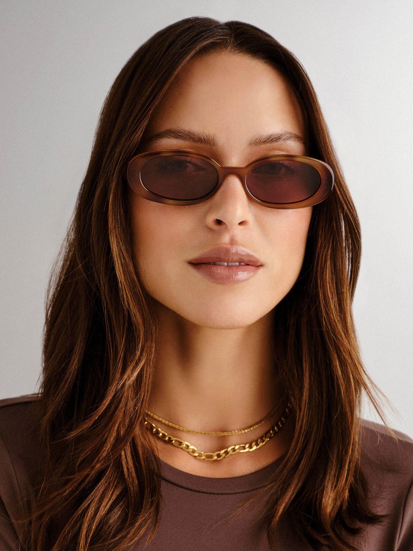 LE SPECS Outta Love Vintage Tort Sunglasses - Brown