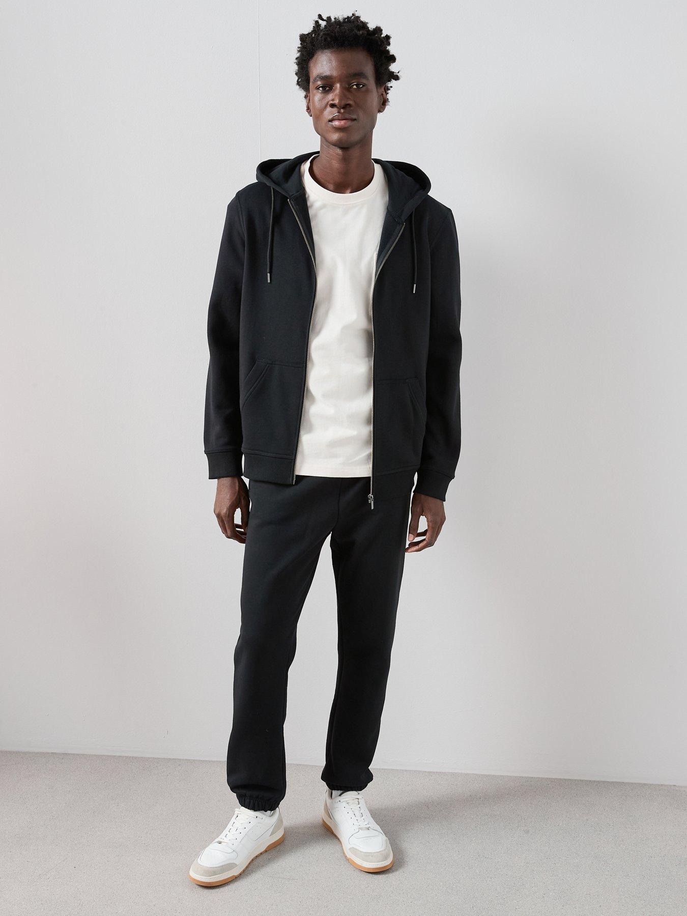 Image 3 of 7 of The Very Collection Heavyweight Relaxed Fit Joggers - Black