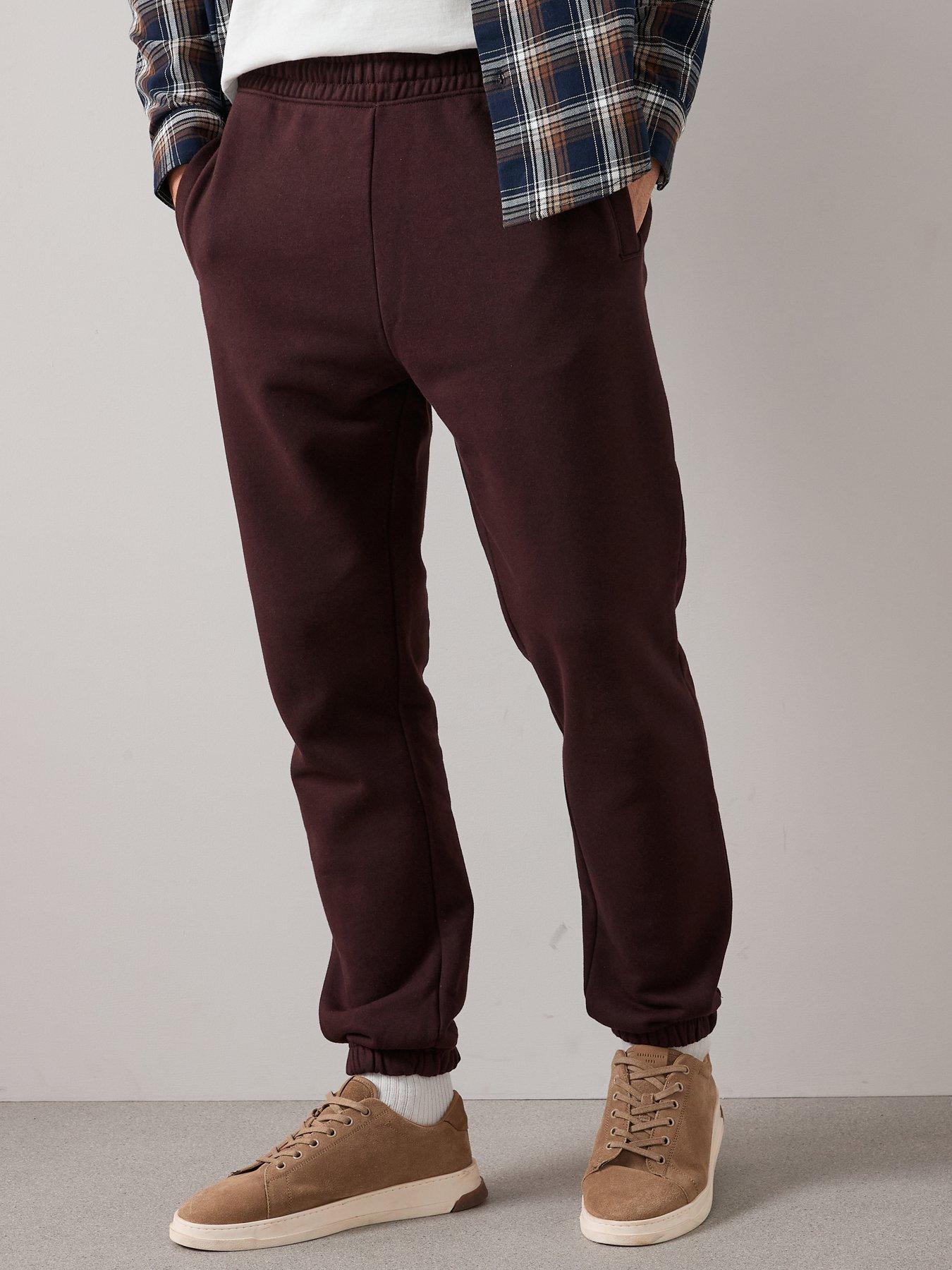 The Very Collection Heavyweight Relaxed Fit Joggers - Burgundy