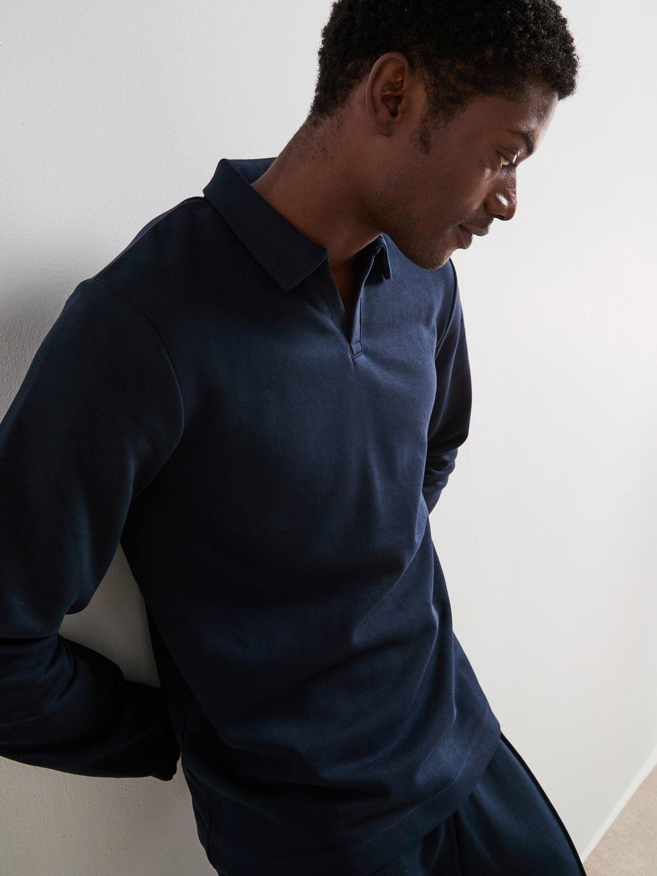 Very Man Heavyweight Trophy Neck Sweatshirt - Navy