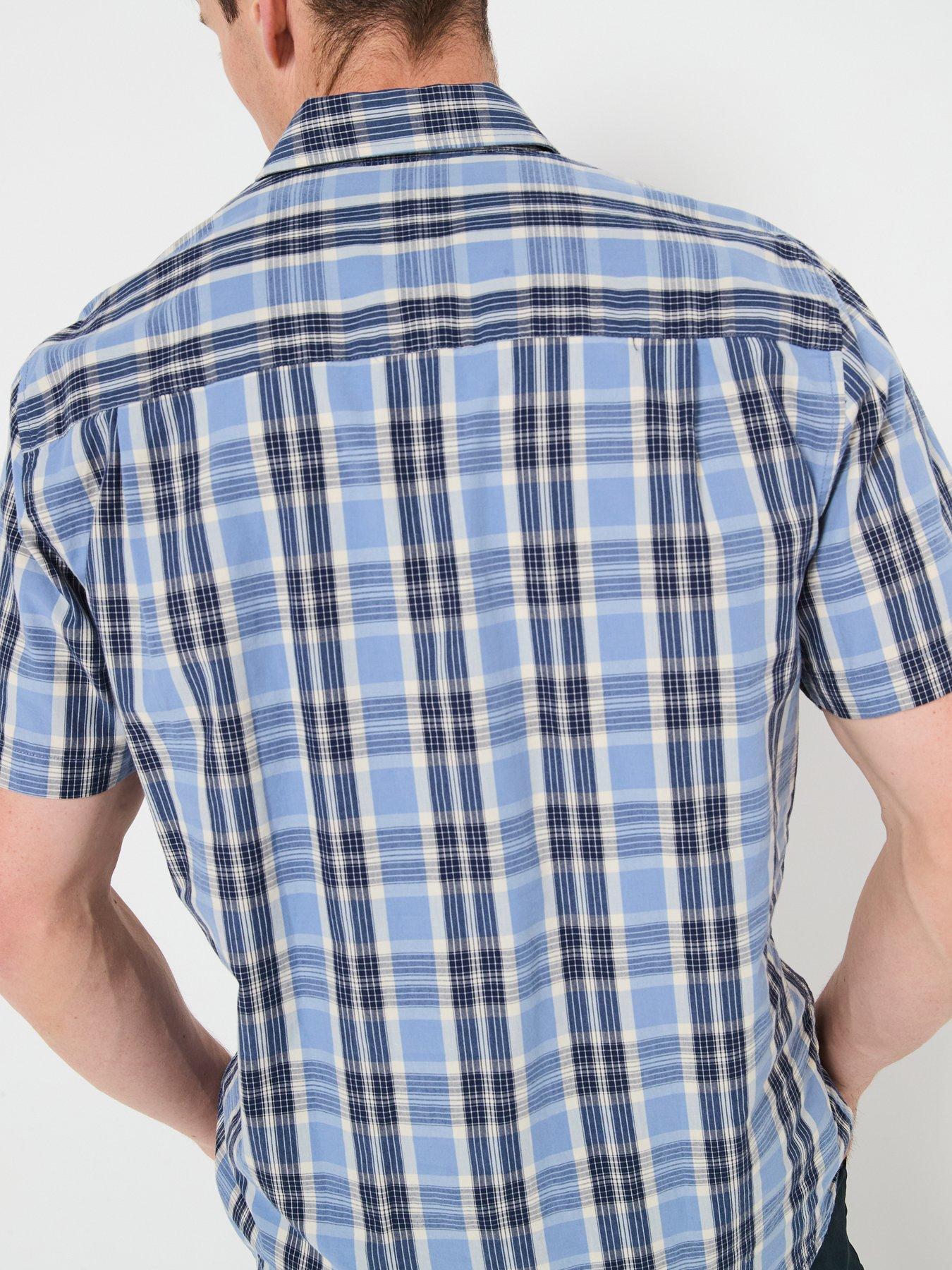 very-man-short-sleeve-check-shirt-bluestillFront