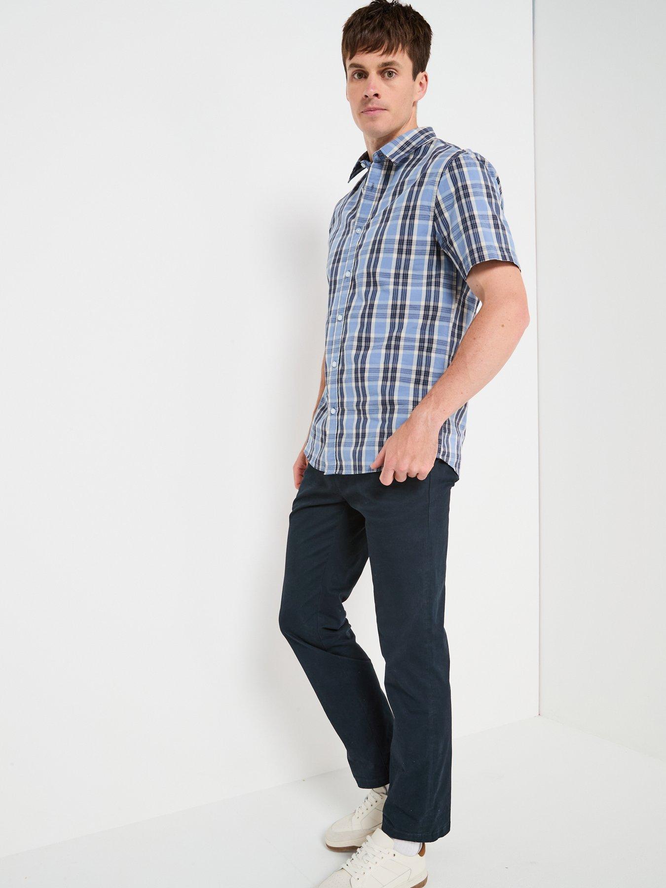 very-man-short-sleeve-check-shirt-blueback