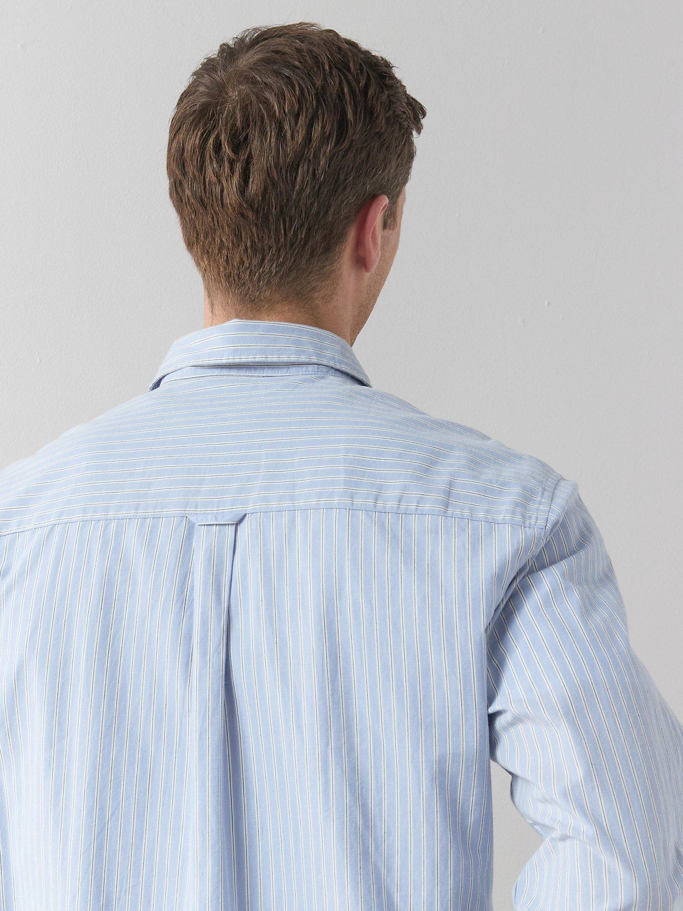 Image 5 of 6 of Very Man Long Sleeve Stripe Shirt - Light Blue