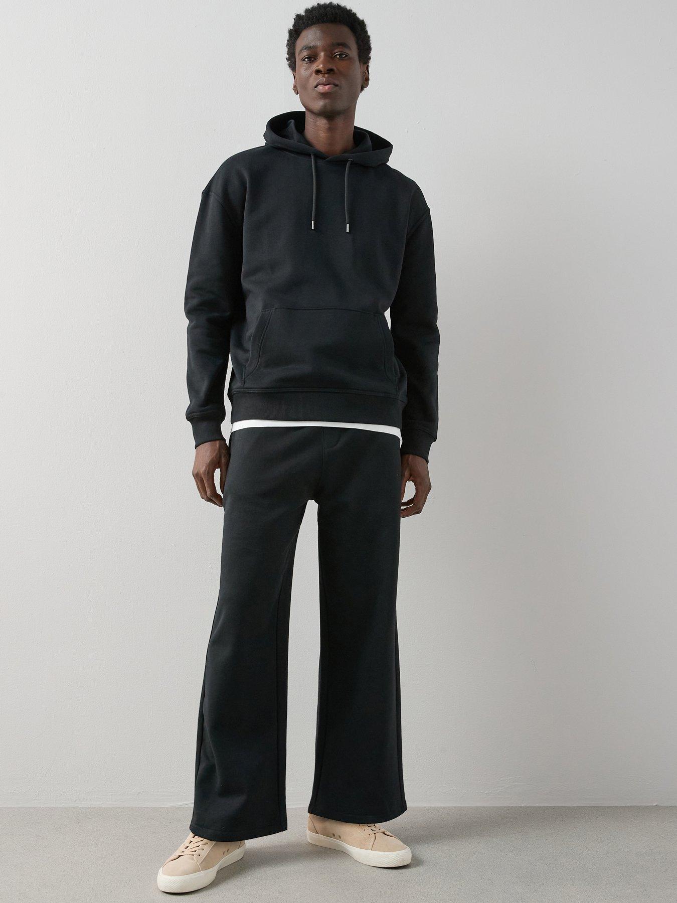 Image 4 of 6 of The Very Collection Essential Oversized Open Hem Joggers - Black