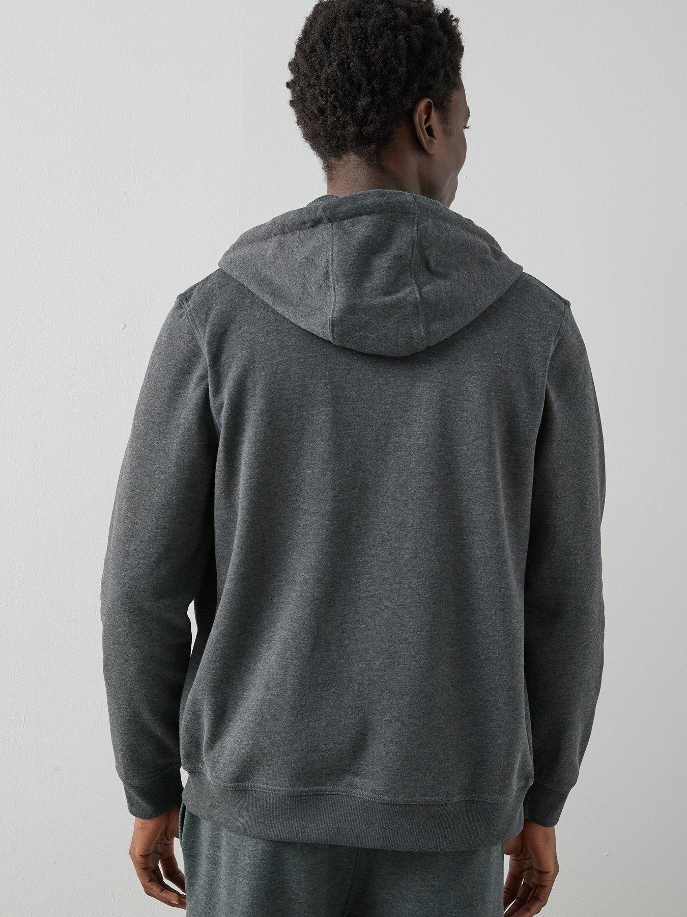 Image 2 of 6 of The Very Collection Essential Zip Through Hoodie - Charcoal