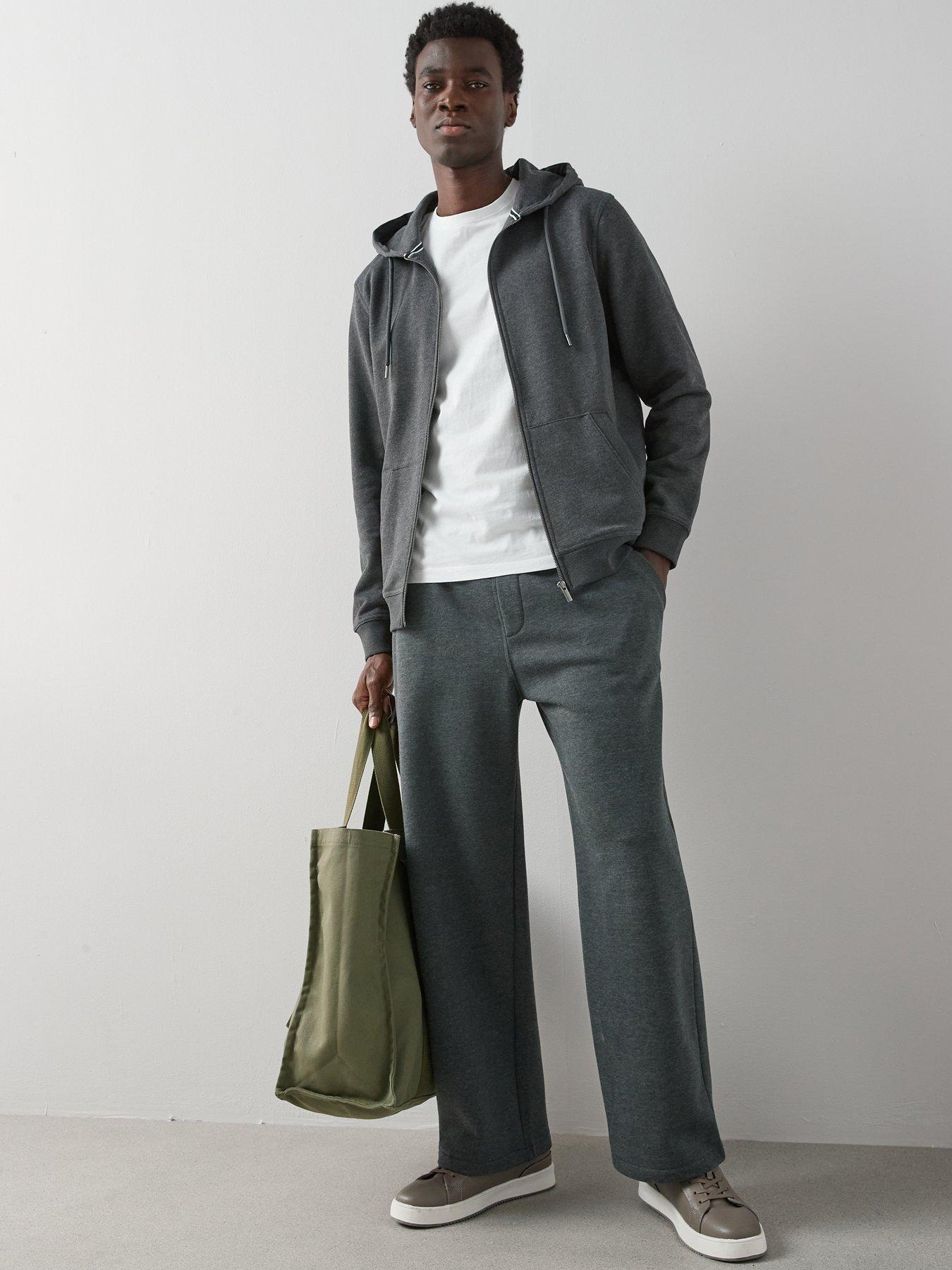 Image 3 of 6 of The Very Collection Essential Zip Through Hoodie - Charcoal