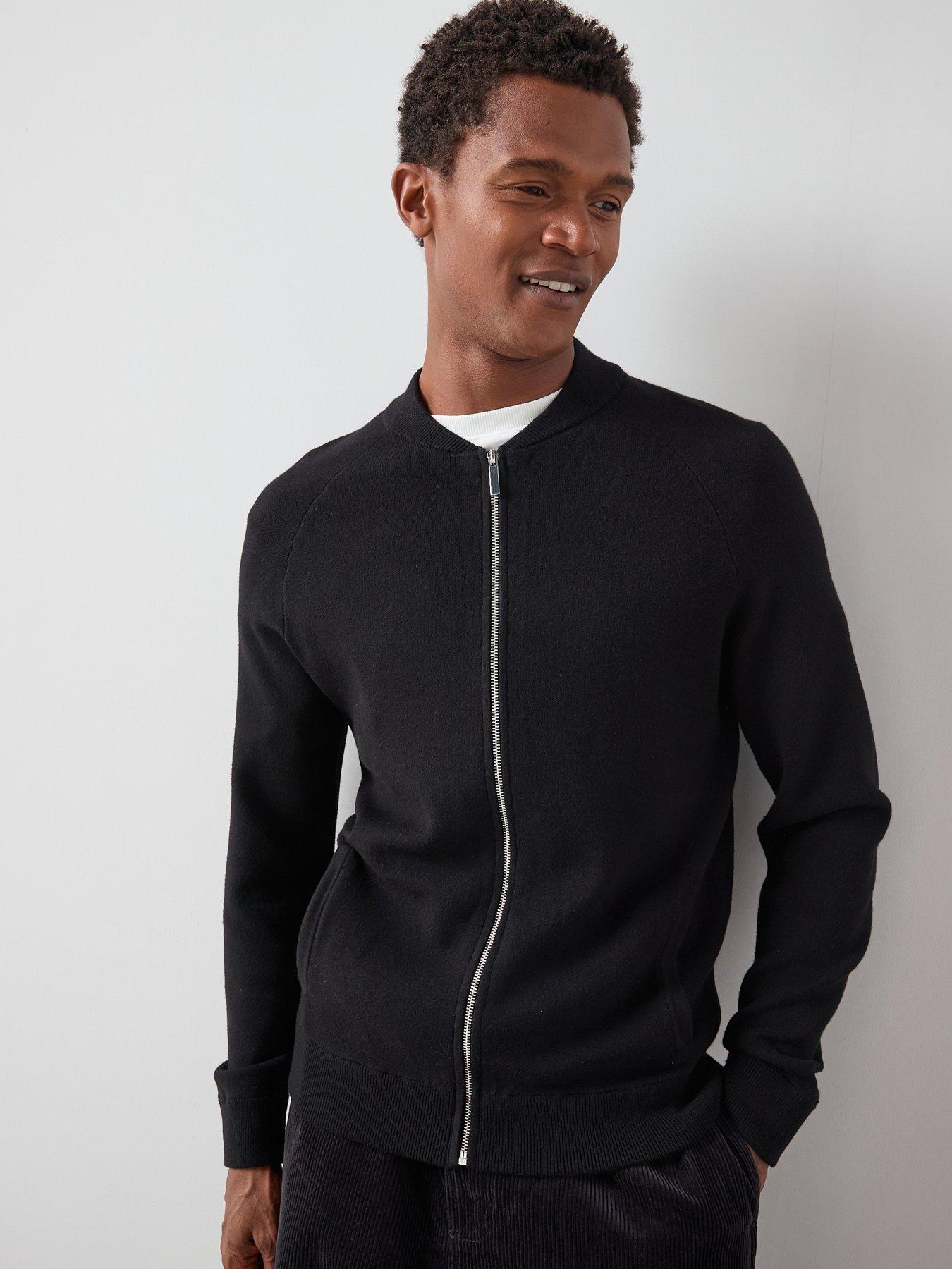 the-very-collection-midweight-knitted-bomber-black