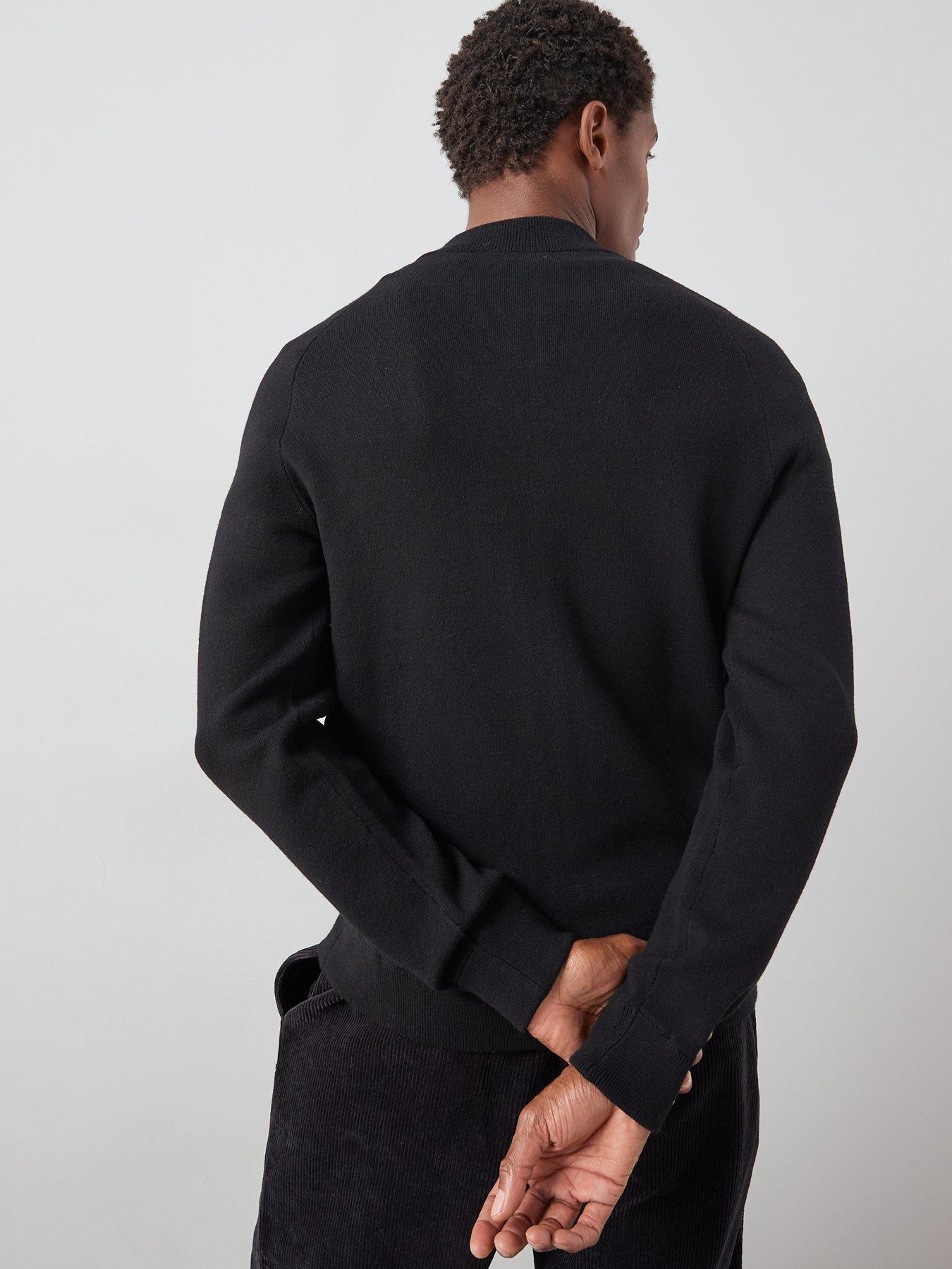the-very-collection-midweight-knitted-bomber-blackstillFront