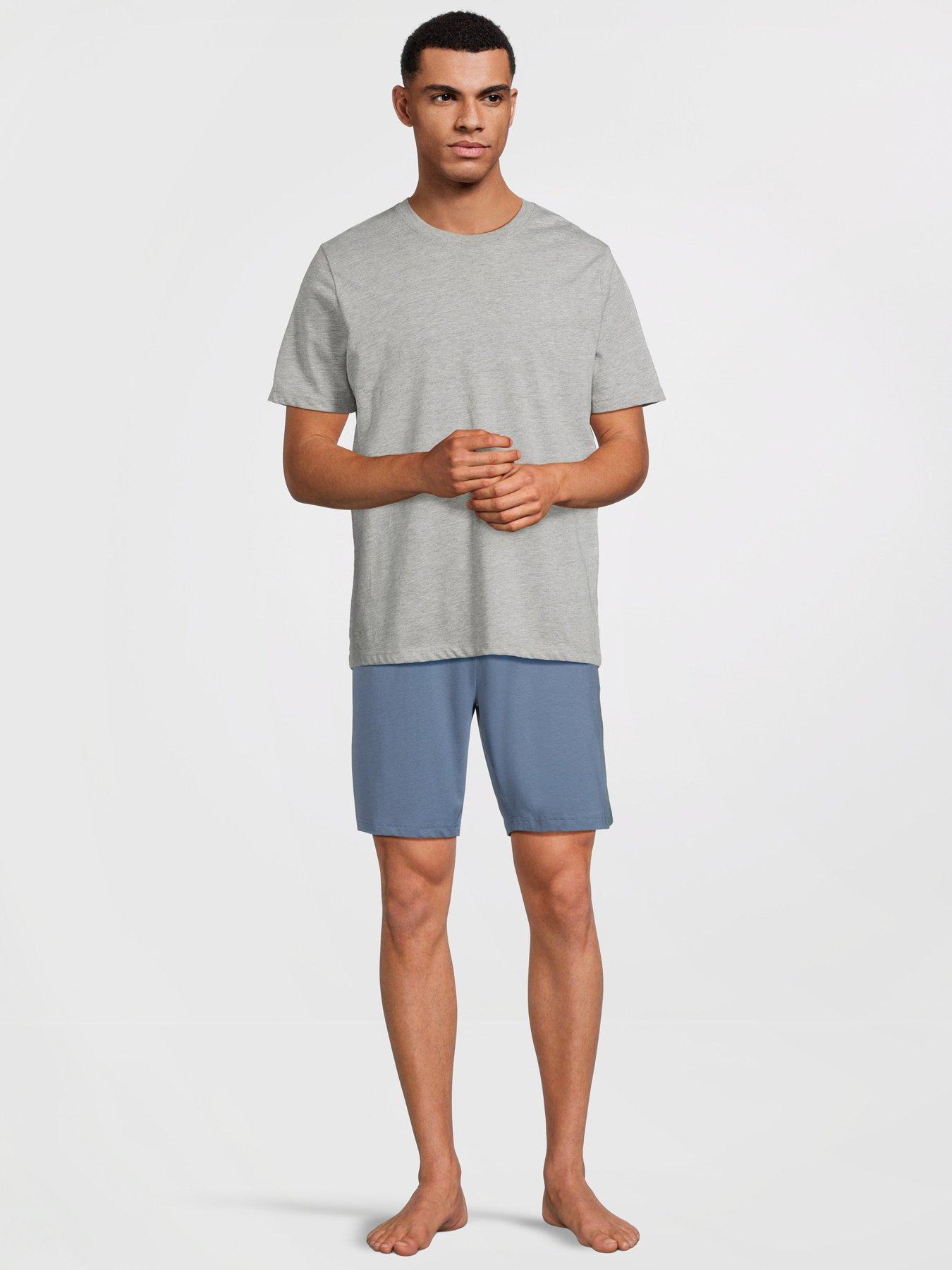 Image 4 of 7 of Very Man 2 Pack Pyjama Shorts - Blue/Navy