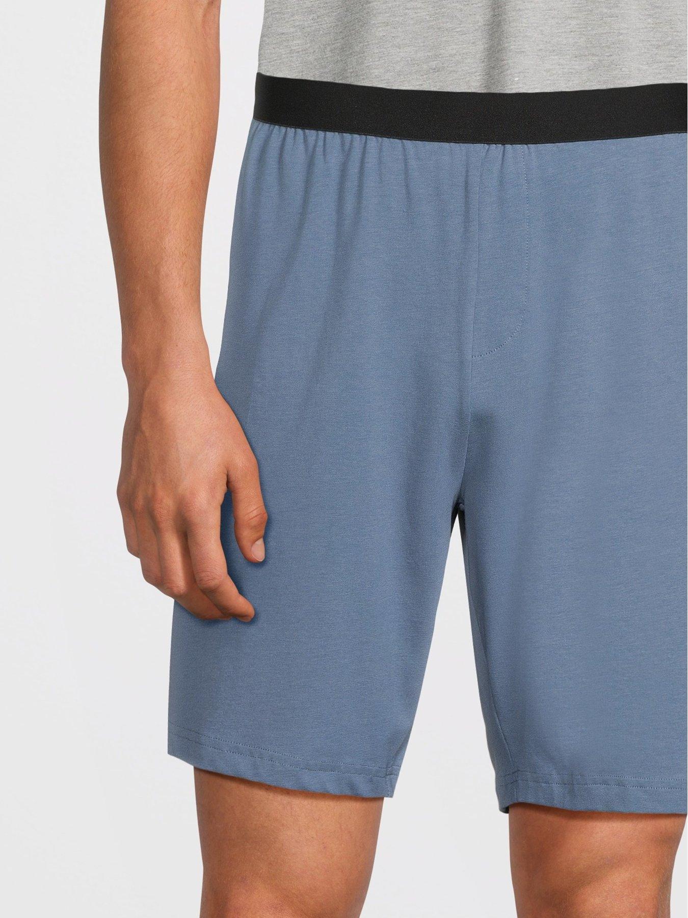 Image 7 of 7 of Very Man 2 Pack Pyjama Shorts - Blue/Navy